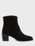Hobbs Hester Suede Western Ankle Boots, Black