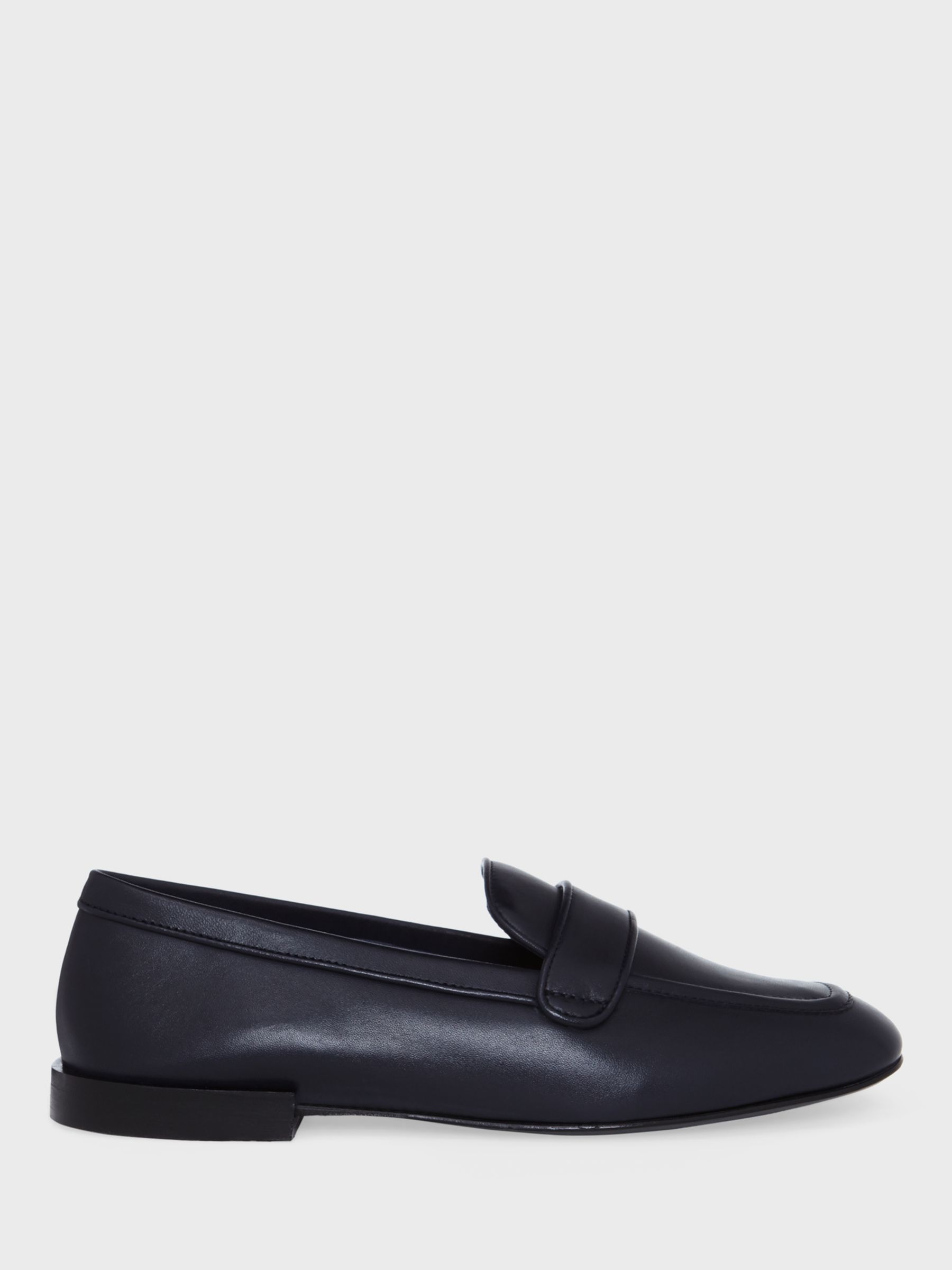 Hobbs Vivian Patent Leather Loafers, Navy at John Lewis & Partners