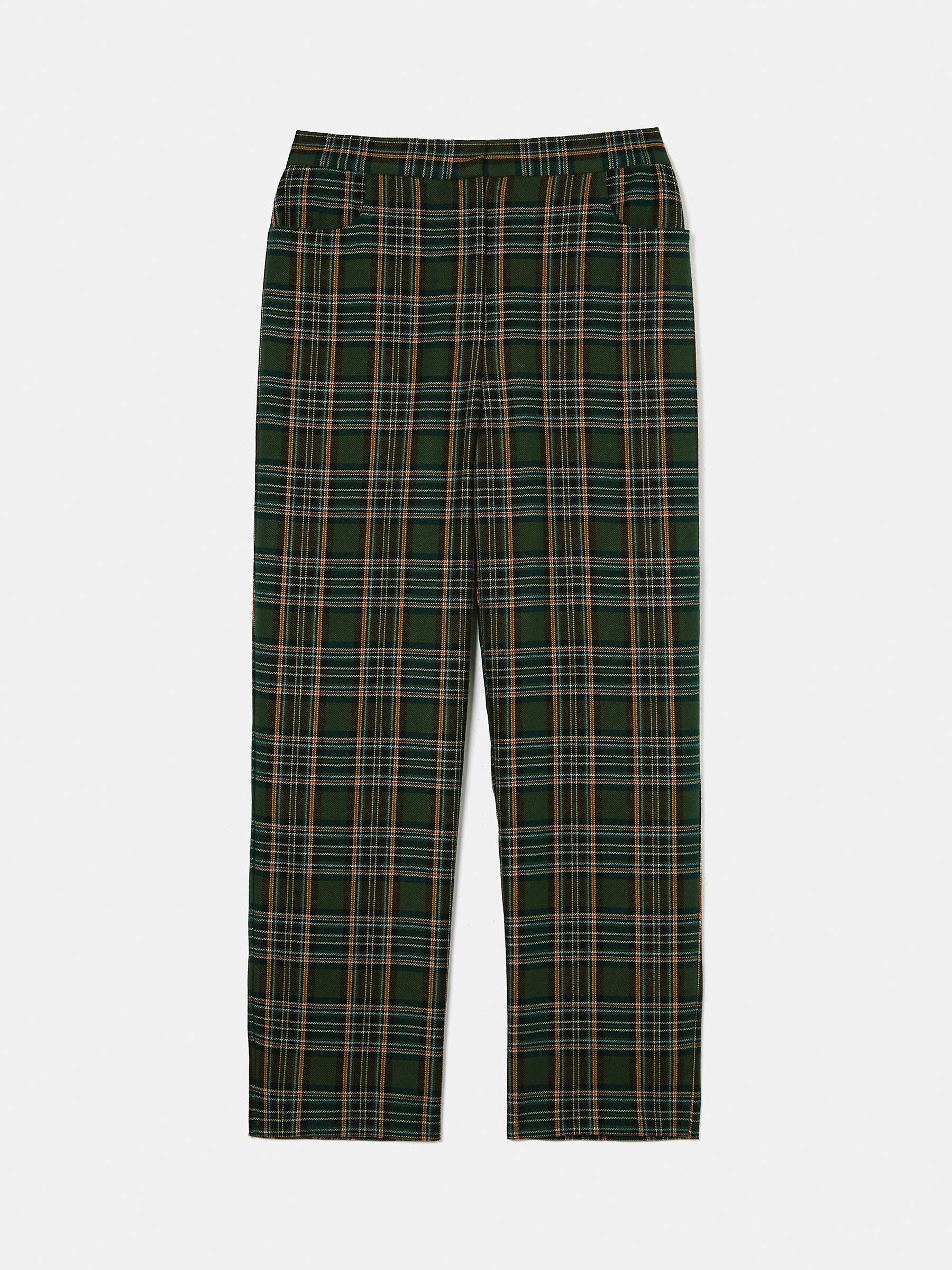 Buy Jigsaw Nevis Tartan Check Trousers, Green/Multi Online at johnlewis.com
