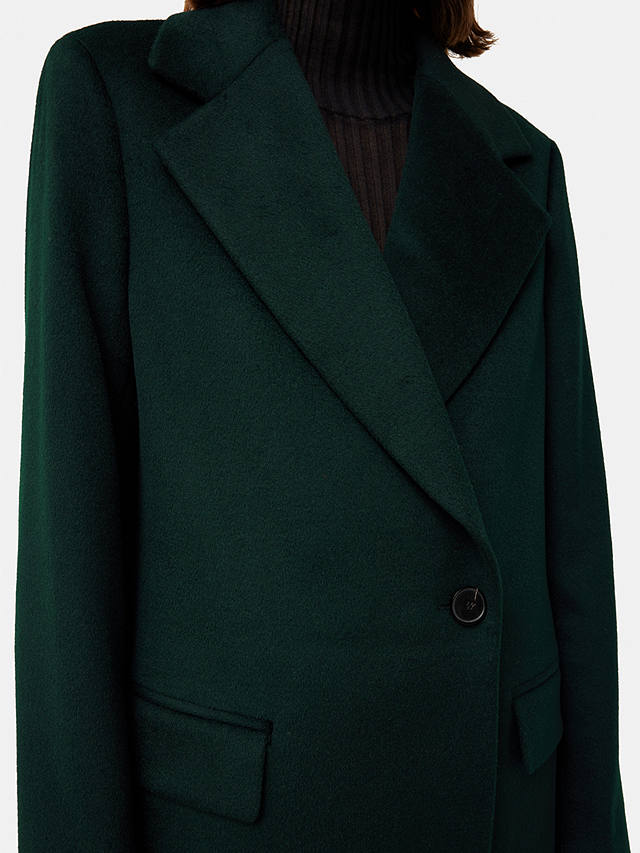 Jigsaw Pure Brushed Wool Maxi City Coat, Green