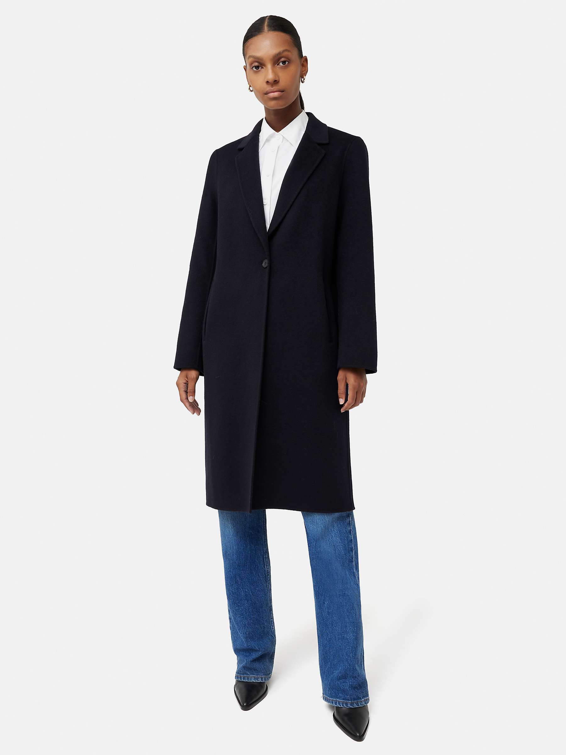 Buy Jigsaw Wool Blend Double Faced Crombie Coat Online at johnlewis.com