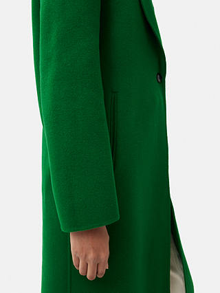 Jigsaw Wool Blend Double Faced Crombie Coat, Green