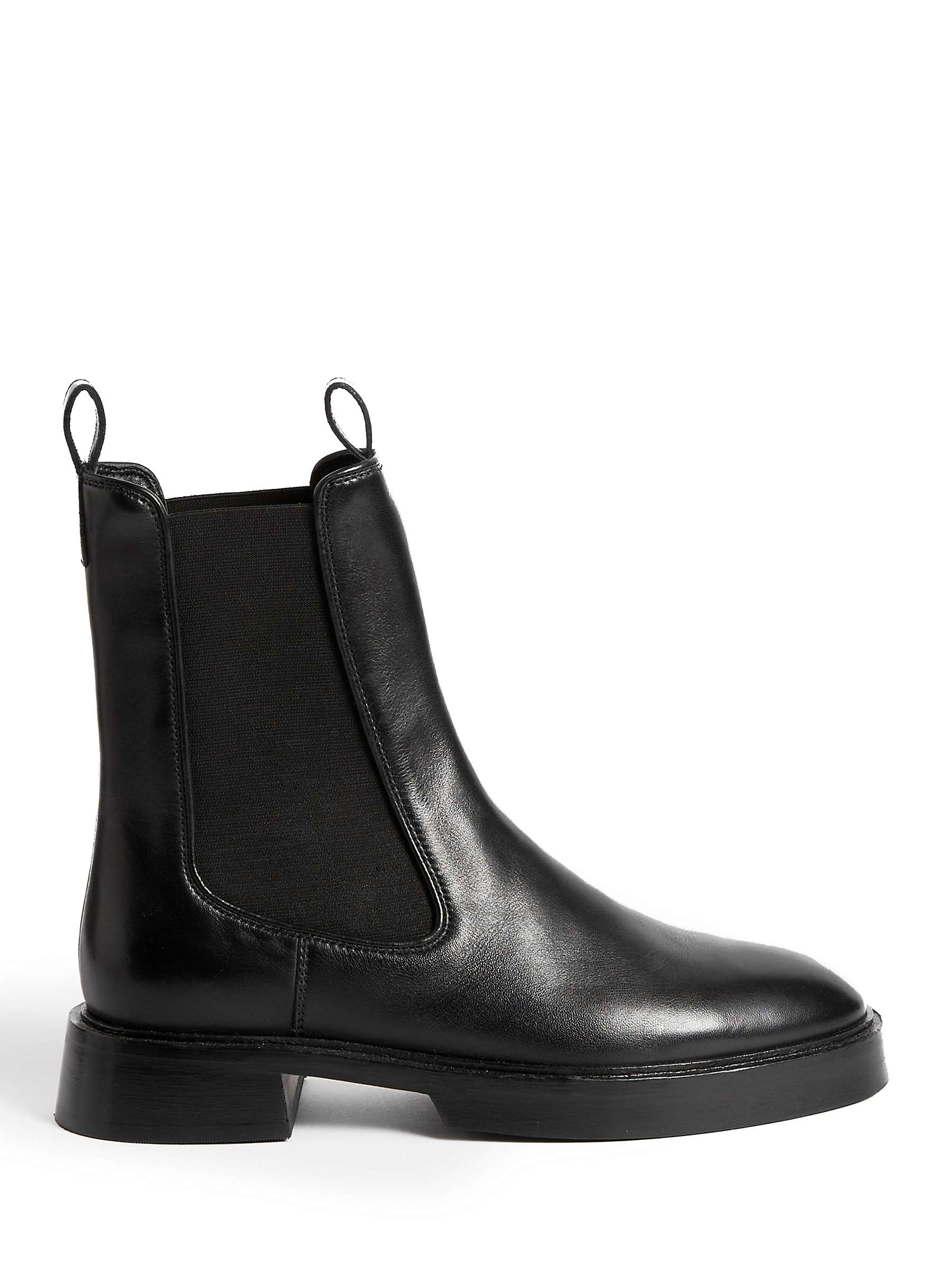 Buy Jigsaw Leather Chelsea Boots, Black Online at johnlewis.com