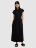 AllSaints Frankie Organic Cotton Maxi Dress, Black