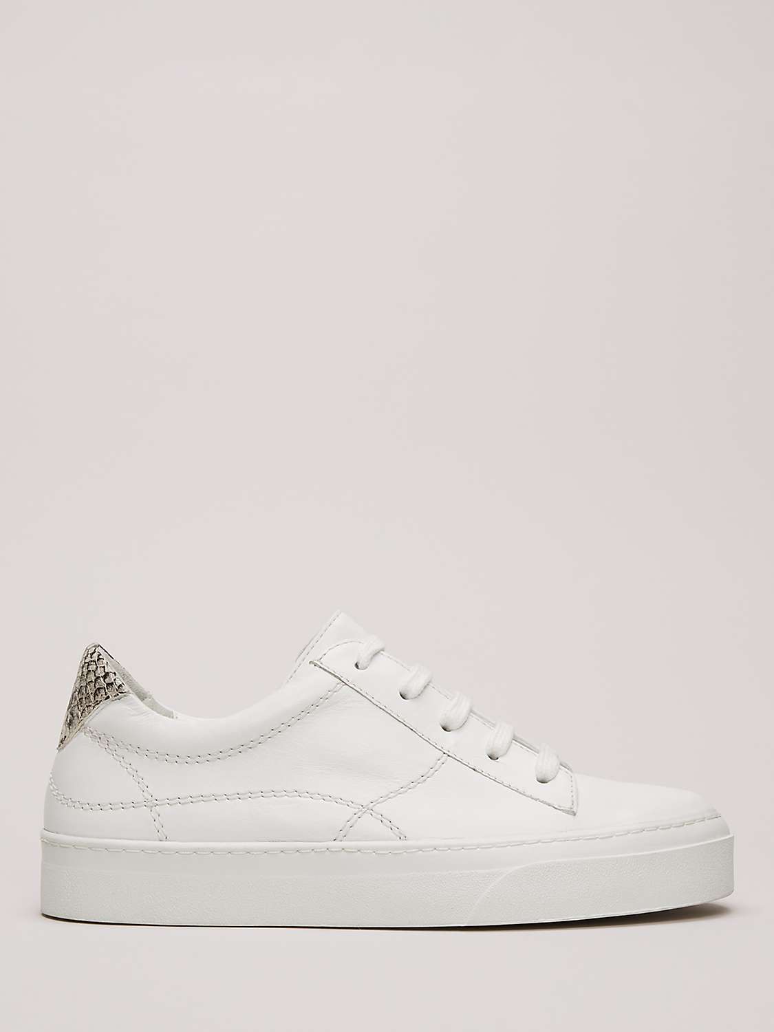 Buy Phase Eight Leather Trainers, White Online at johnlewis.com
