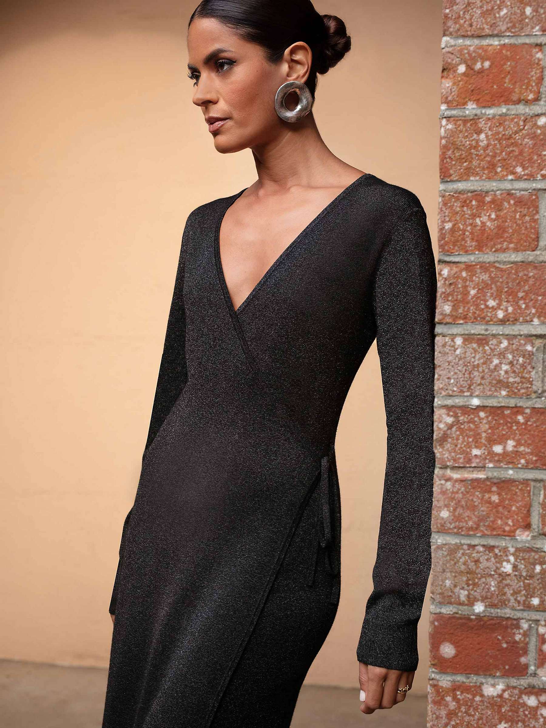 Buy Ro&Zo Rib Knit Wrap Dress Online at johnlewis.com