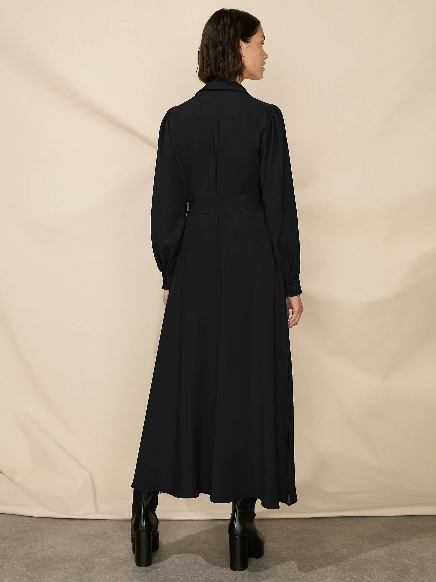 Buy Ro&Zo Petite Modal Pocket Detail Shirt Dress, Black Online at johnlewis.com