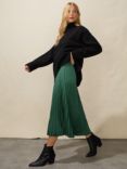 Ro&Zo Pleated Satin Skirt