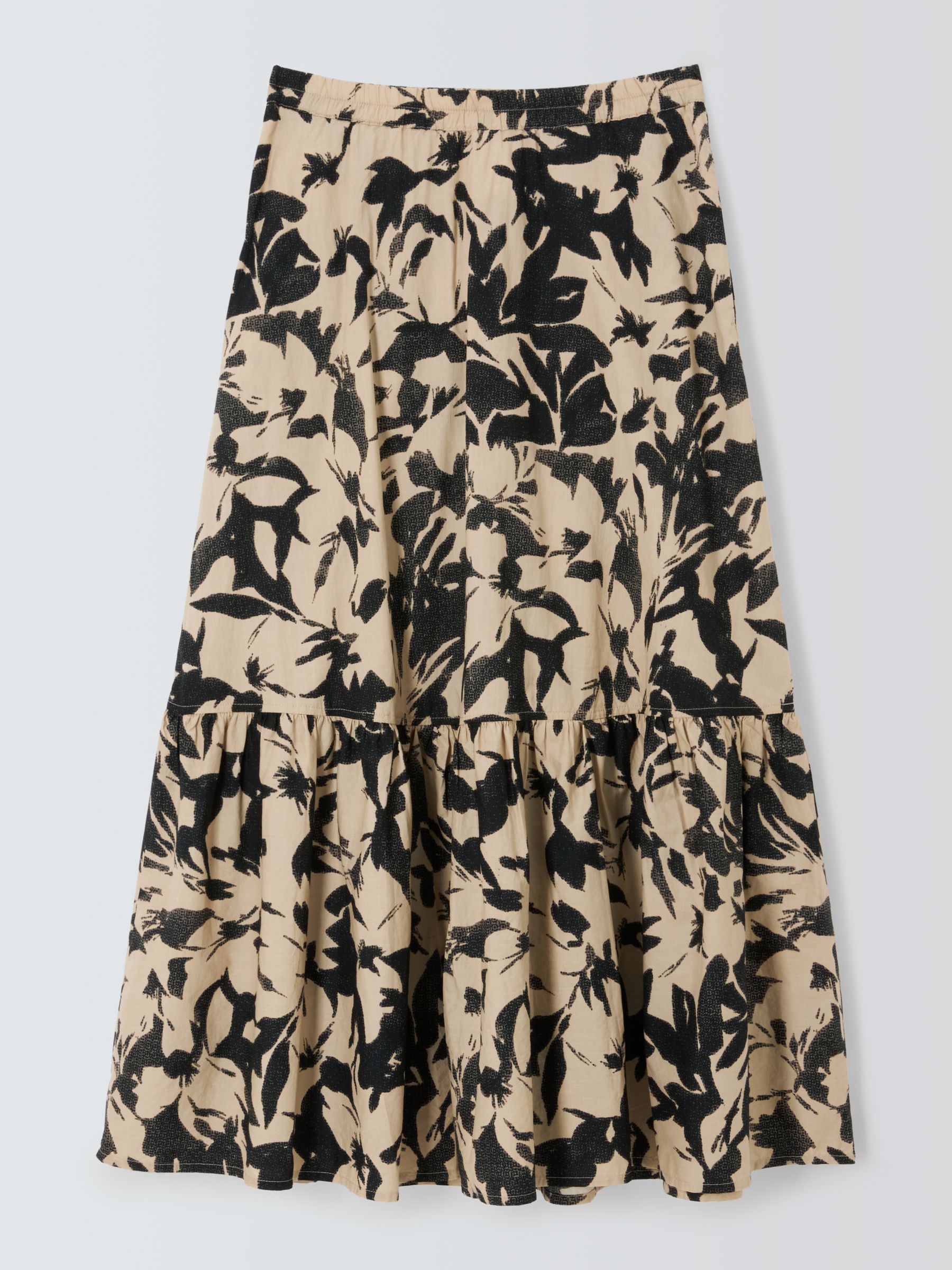 John Lewis Resort Bloom Skirt, Natural/Multi, 8