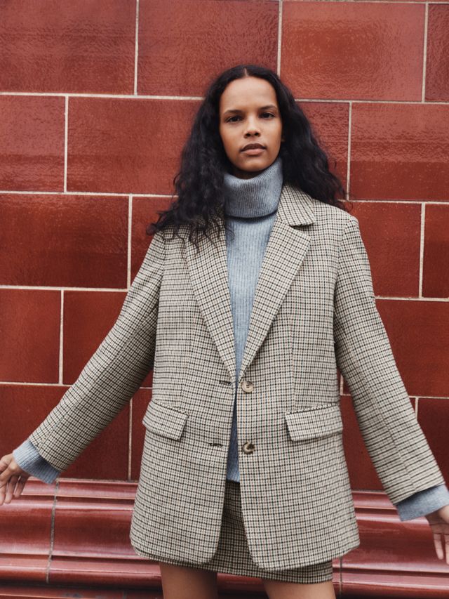 Checkered blazer clearance jacket