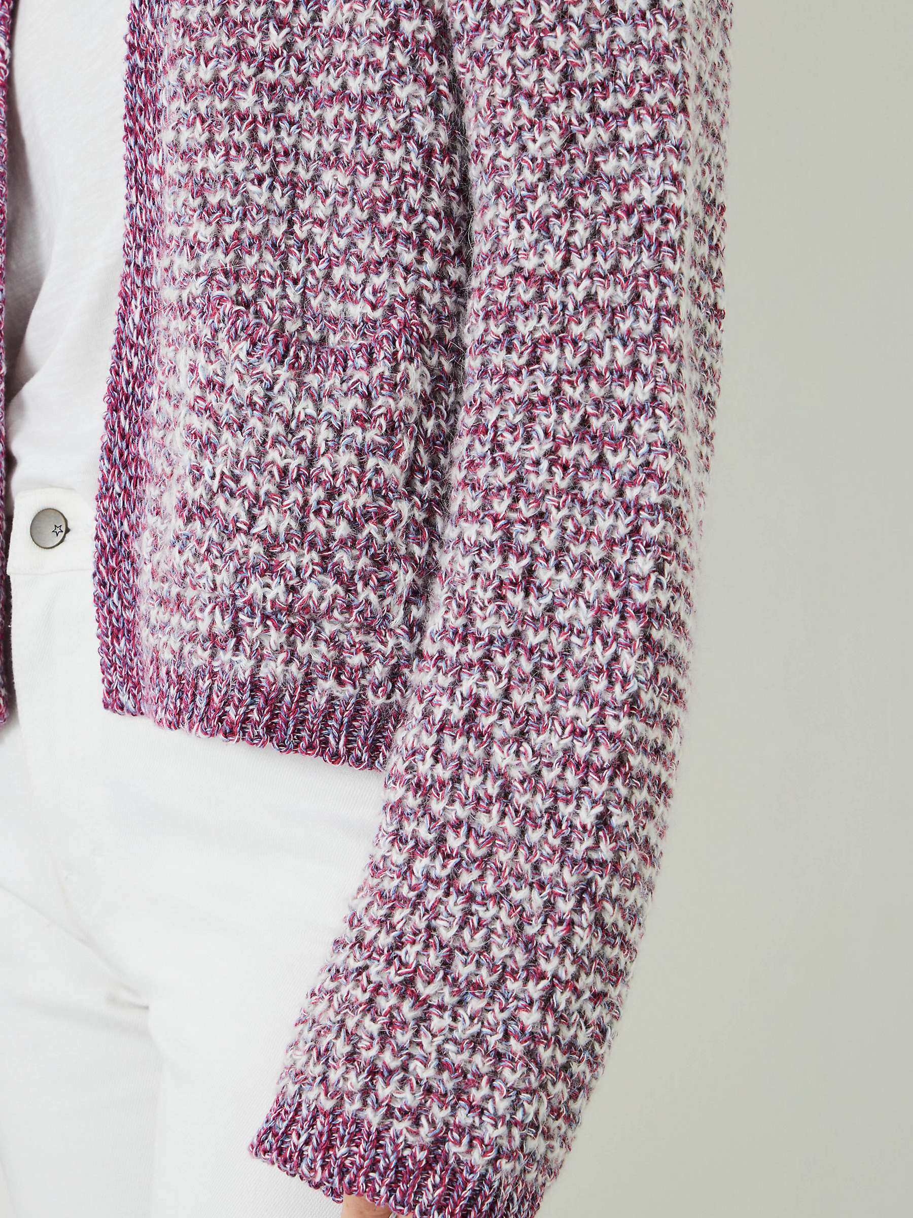 Buy HUSH Girija Knitted Cardigan, Berry/Multi Online at johnlewis.com