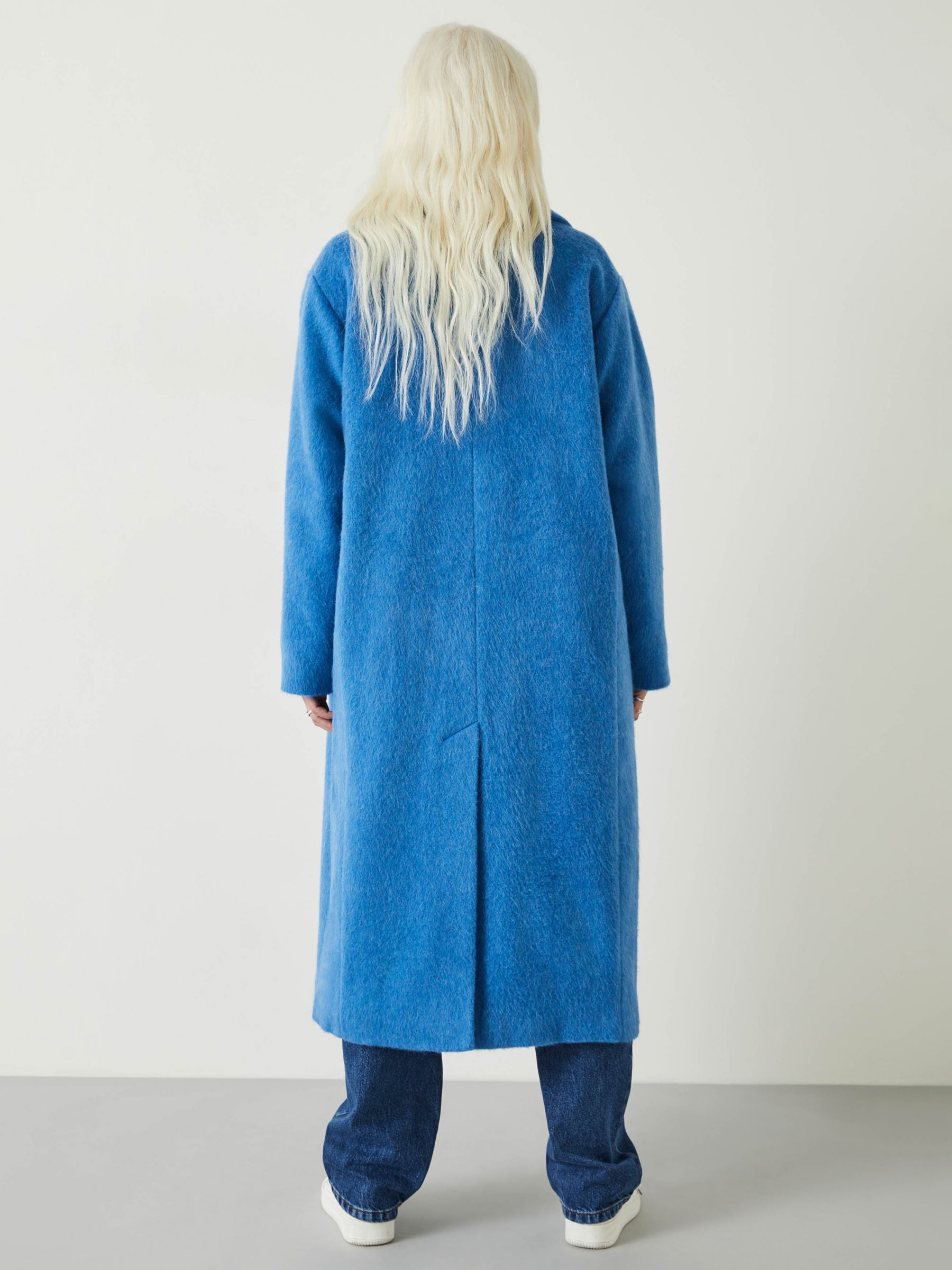 HUSH Scout Double Breasted Wool Blend Coat, Mediterranean Blue at