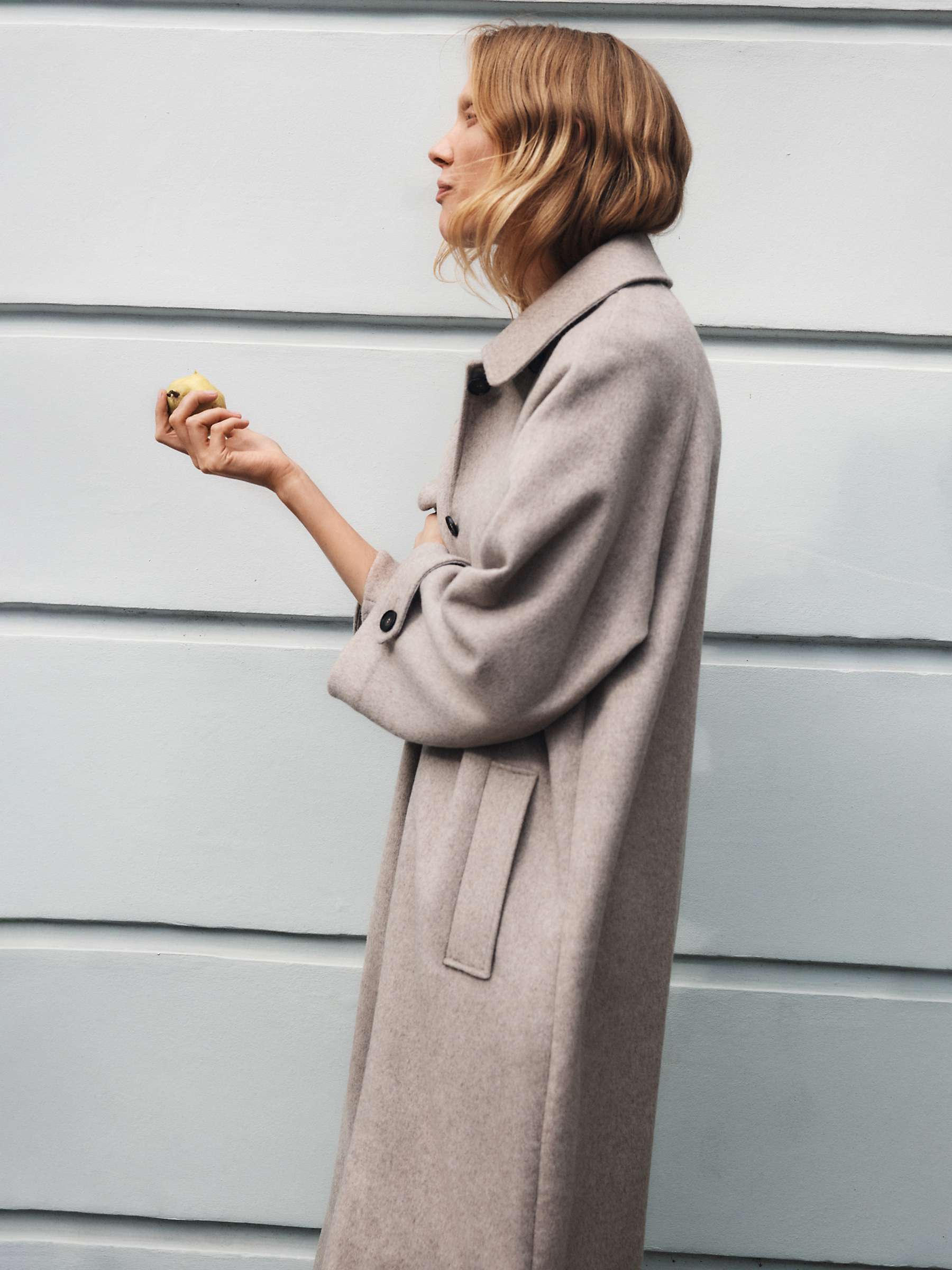 Buy HUSH Marlowe Relaxed Wool Blend Coat Online at johnlewis.com