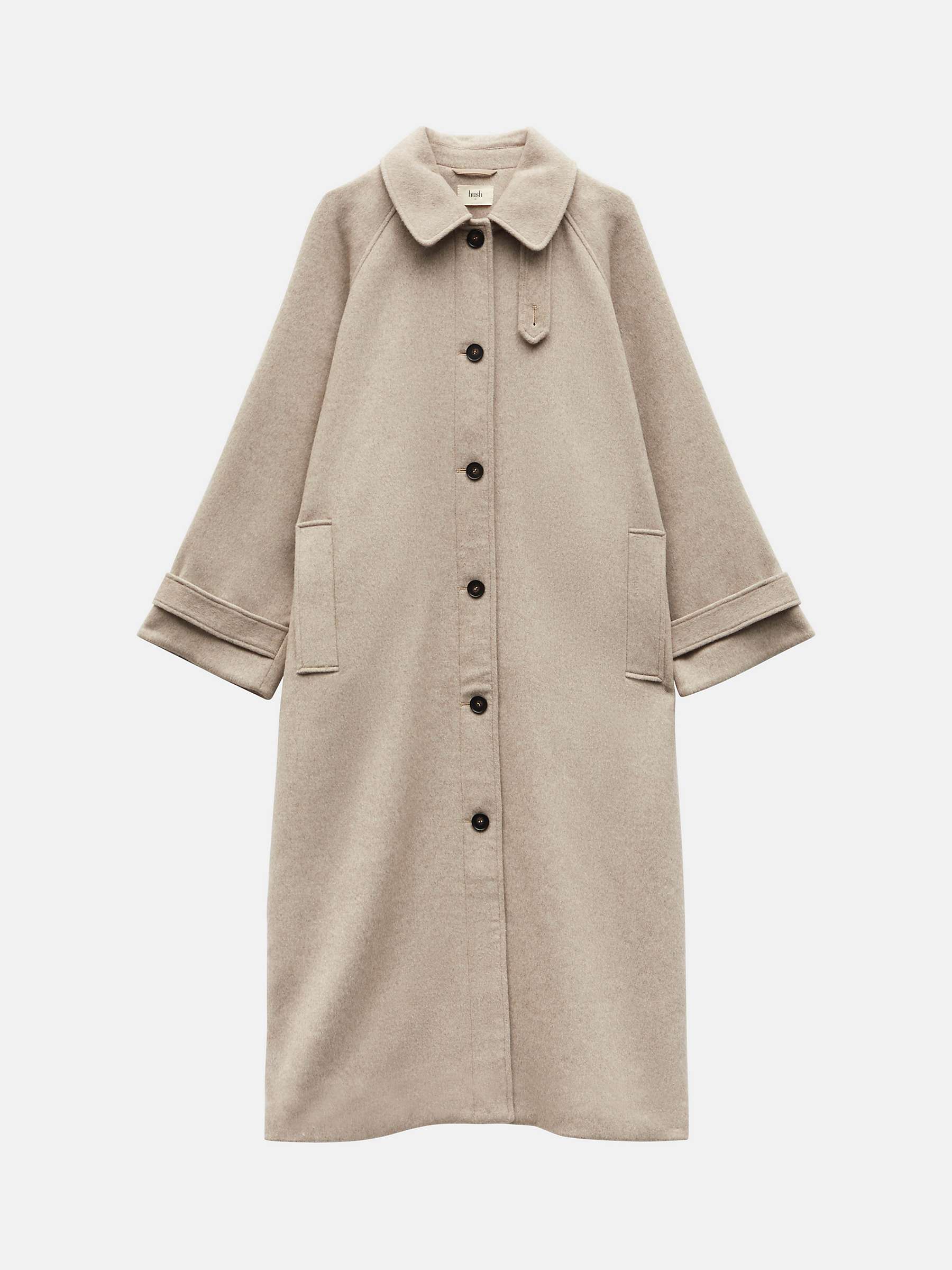 Buy HUSH Marlowe Relaxed Wool Blend Coat Online at johnlewis.com