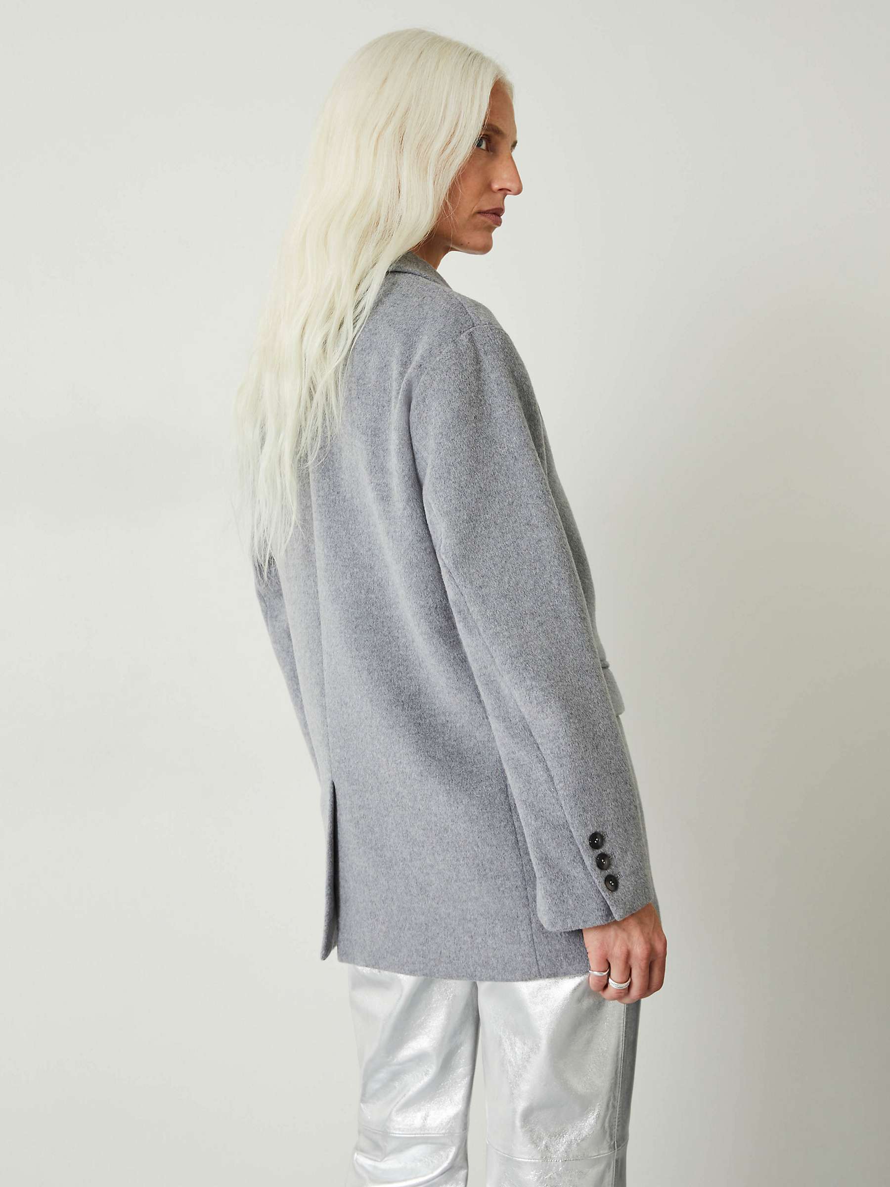 Buy HUSH Jayde Wool Blend Blazer Coat, Grey Online at johnlewis.com
