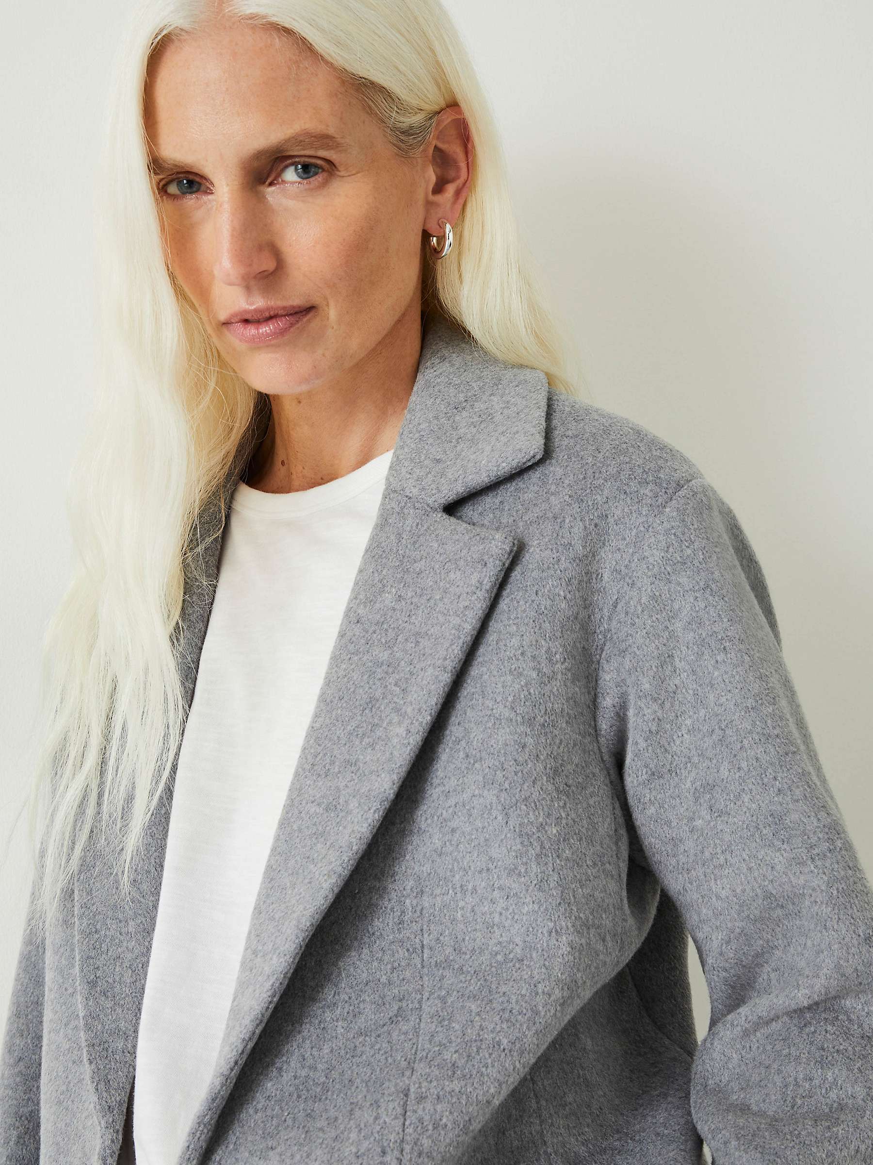 Buy HUSH Jayde Wool Blend Blazer Coat, Grey Online at johnlewis.com