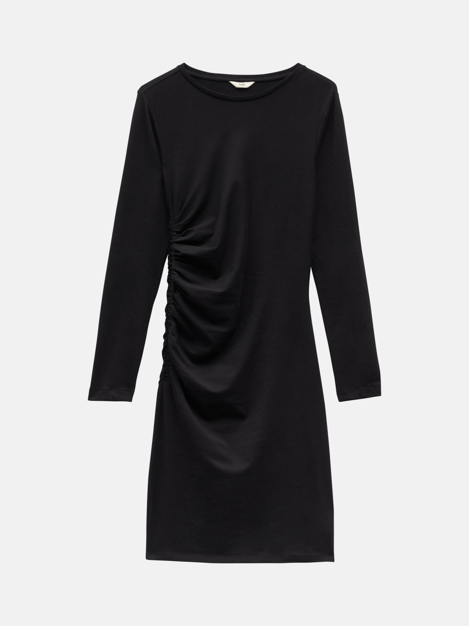 Buy HUSH Judy Ruched Jersey Mini Dress, Black Online at johnlewis.com