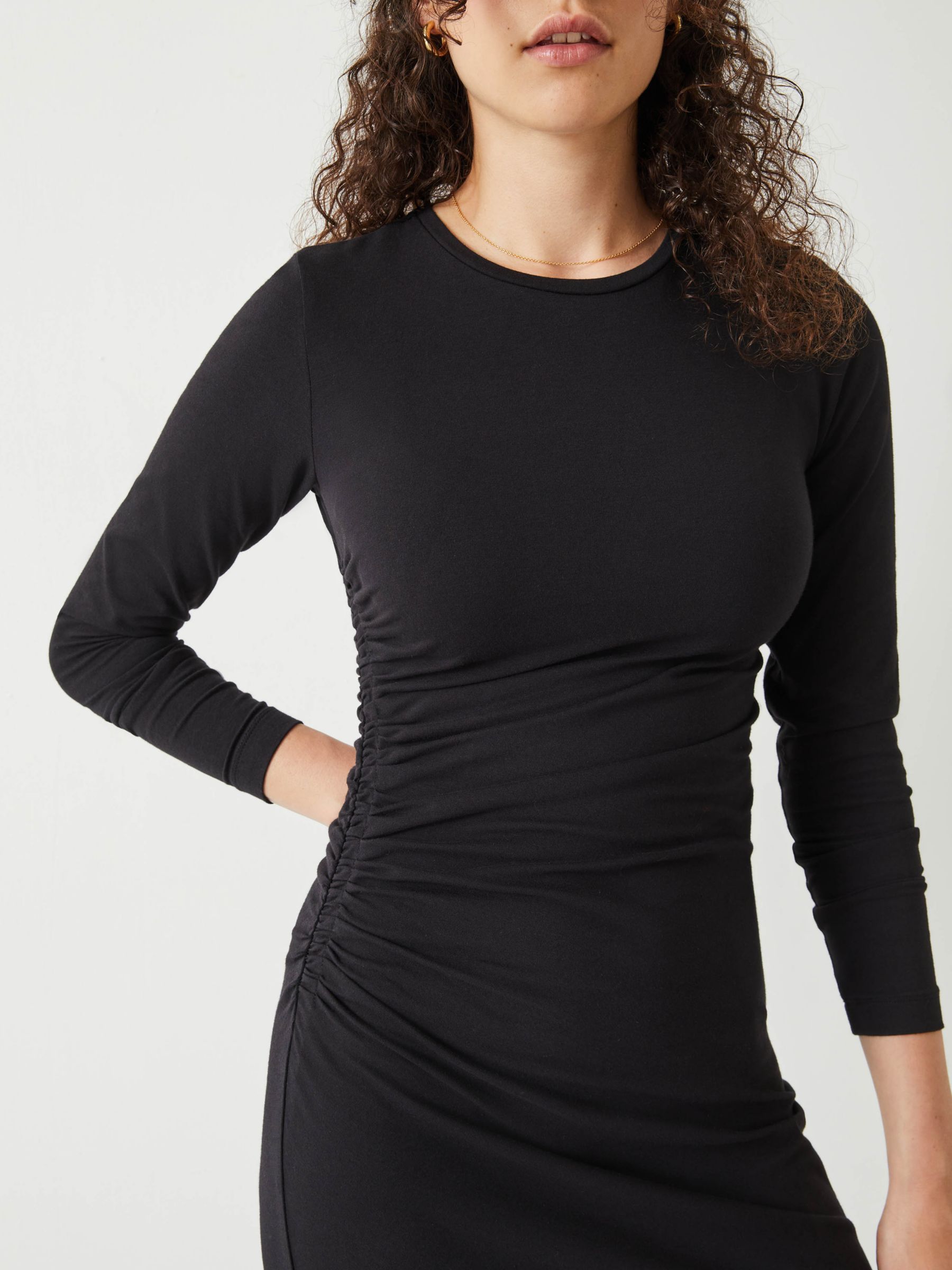 Buy HUSH Judy Jersey Midi Dress, Black Online at johnlewis.com