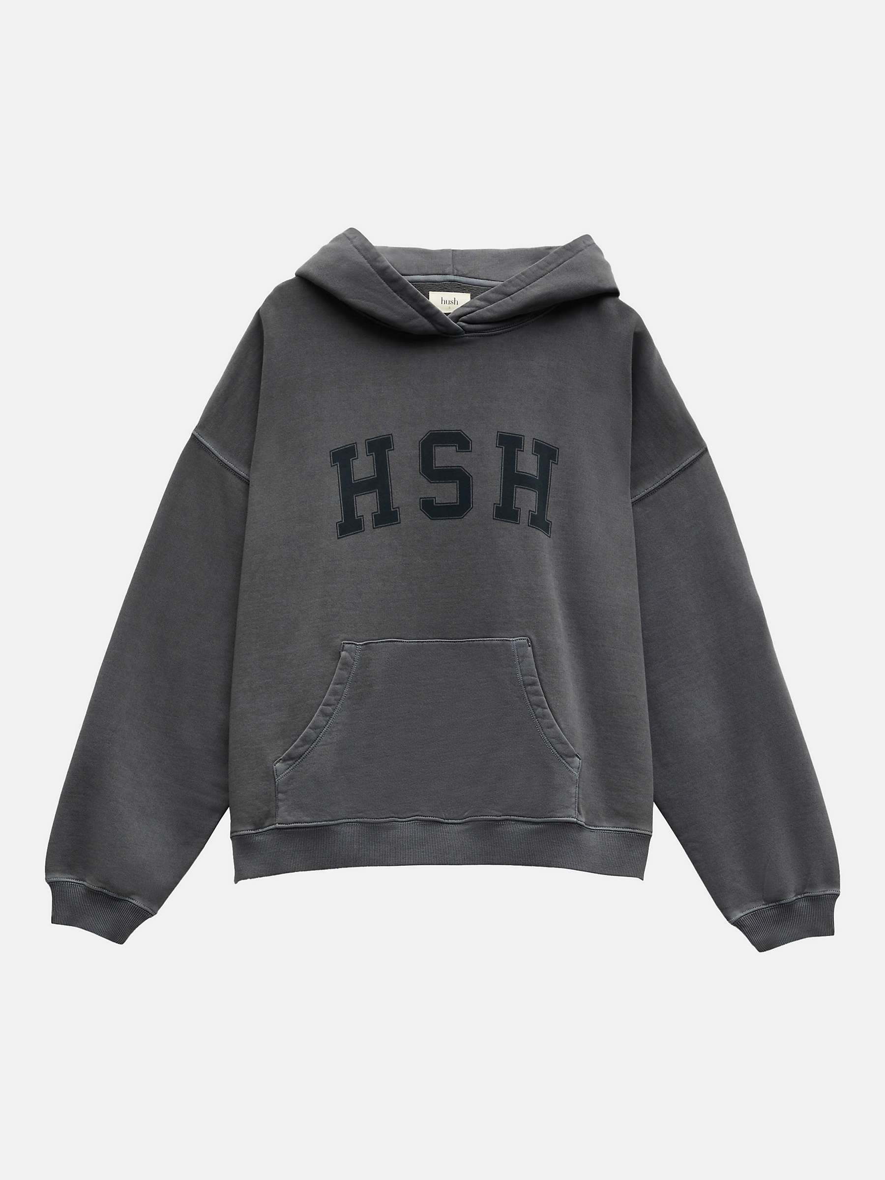 Buy HUSH Graphic Oversized Hoodie, Mid Grey Online at johnlewis.com