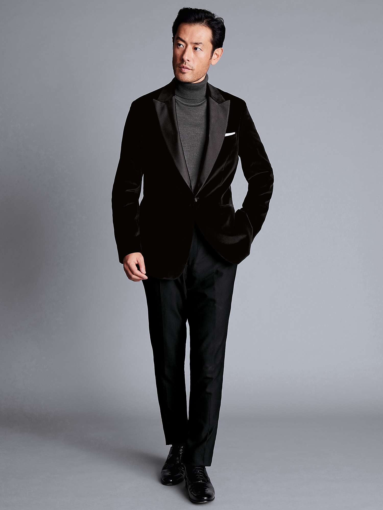 Buy Charles Tyrwhitt Slim Fit Italian Velvet Jacket, Black Online at johnlewis.com