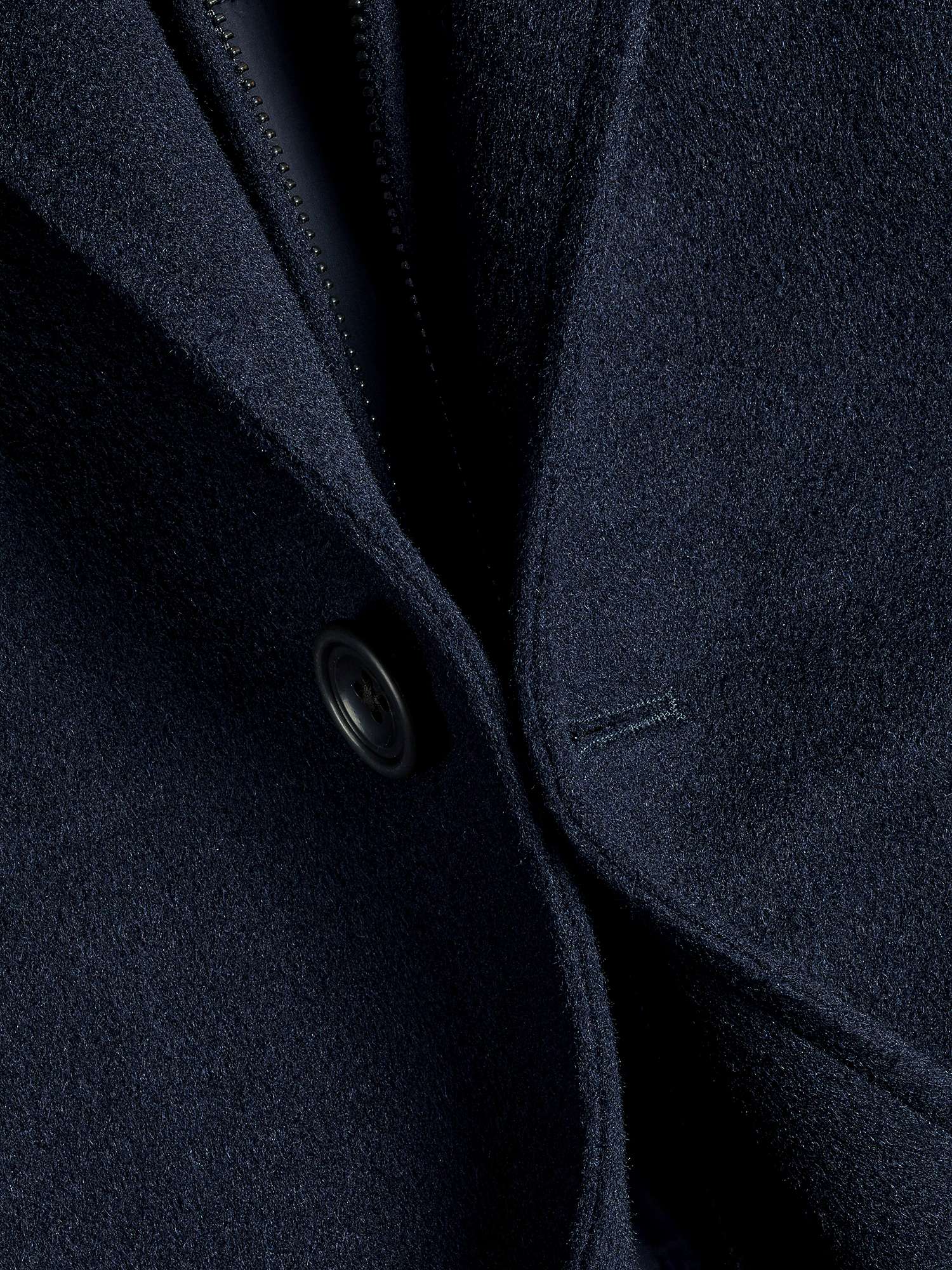 Buy Charles Tyrwhitt Pure Wool Funnel Neck Coat, Navy Online at johnlewis.com