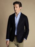 Charles Tyrwhitt Twill Wool Unstructured Slim Fit Jacket, Navy
