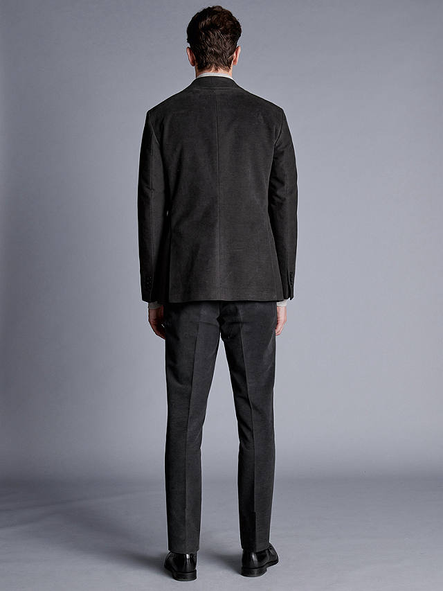 Charles Tyrwhitt Italian Moleskin Slim Fit Suit Jacket, Dark Grey at ...