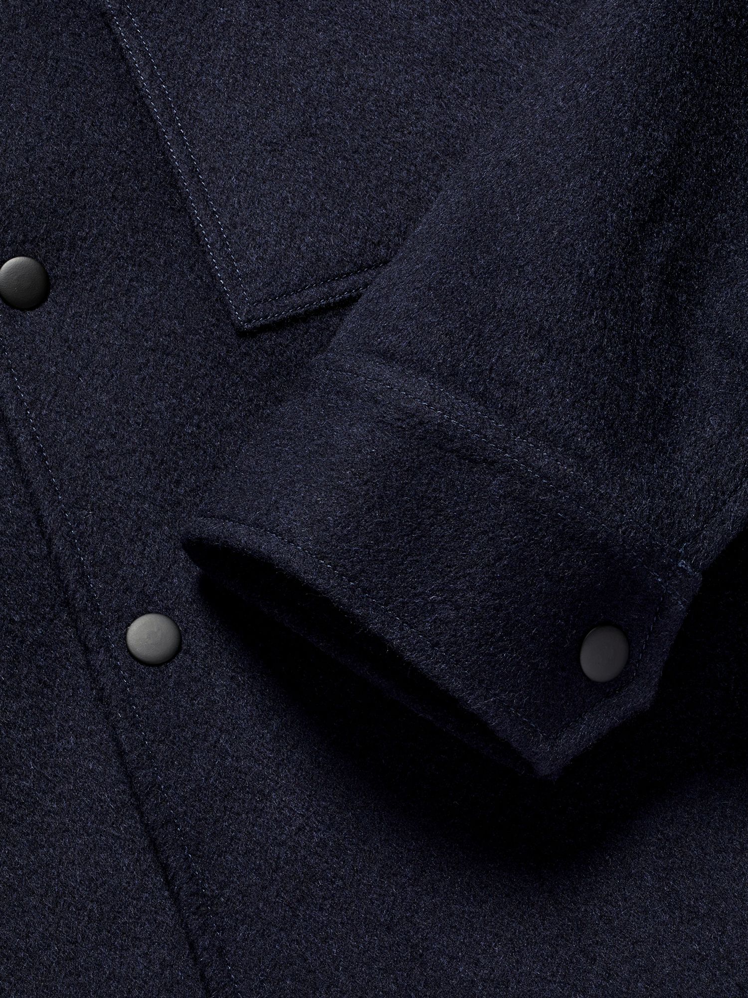 Charles Tyrwhitt Pure Wool Harrington Jacket, Navy at John Lewis & Partners