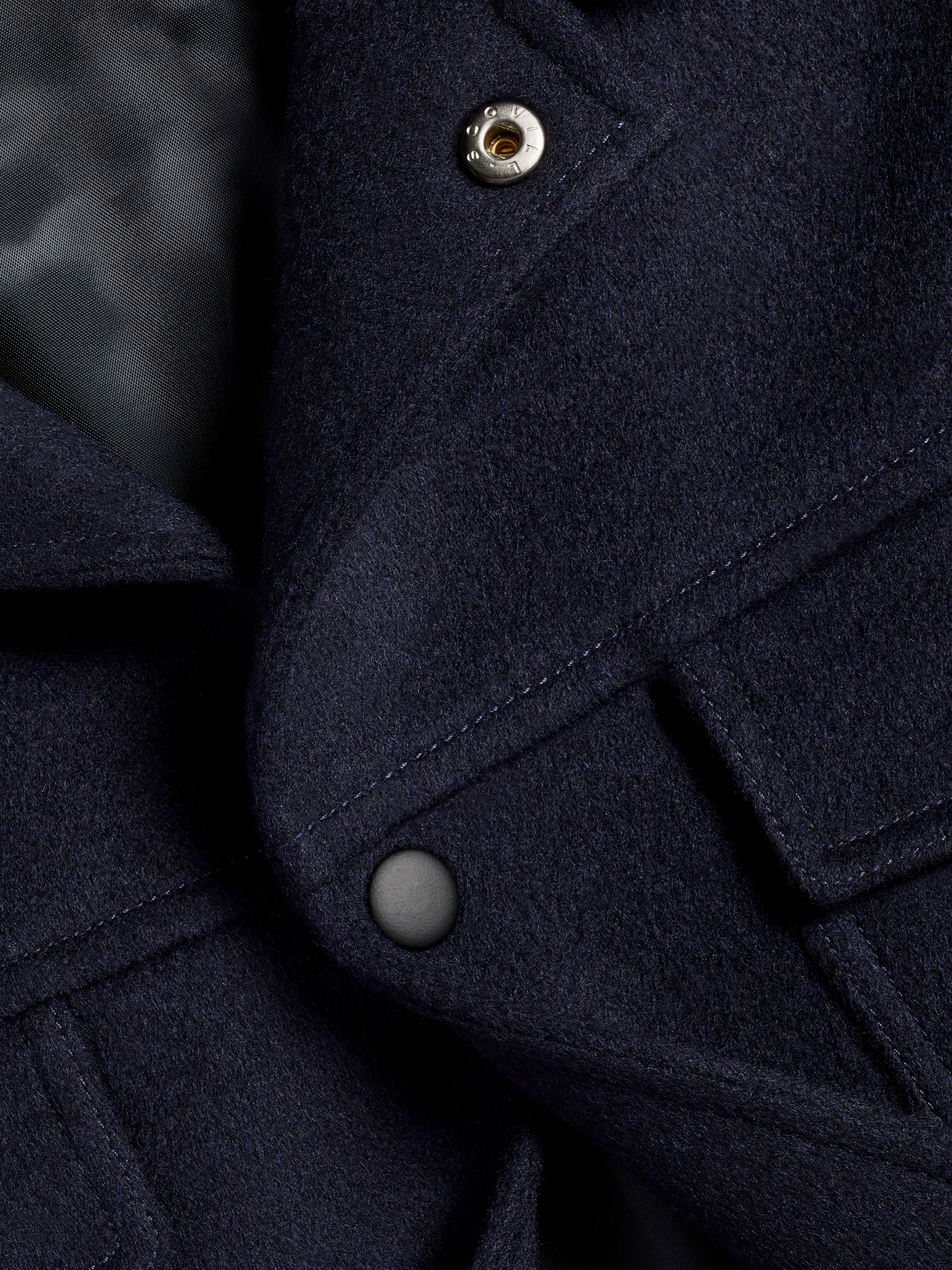Charles Tyrwhitt Pure Wool Harrington Jacket, Navy, L