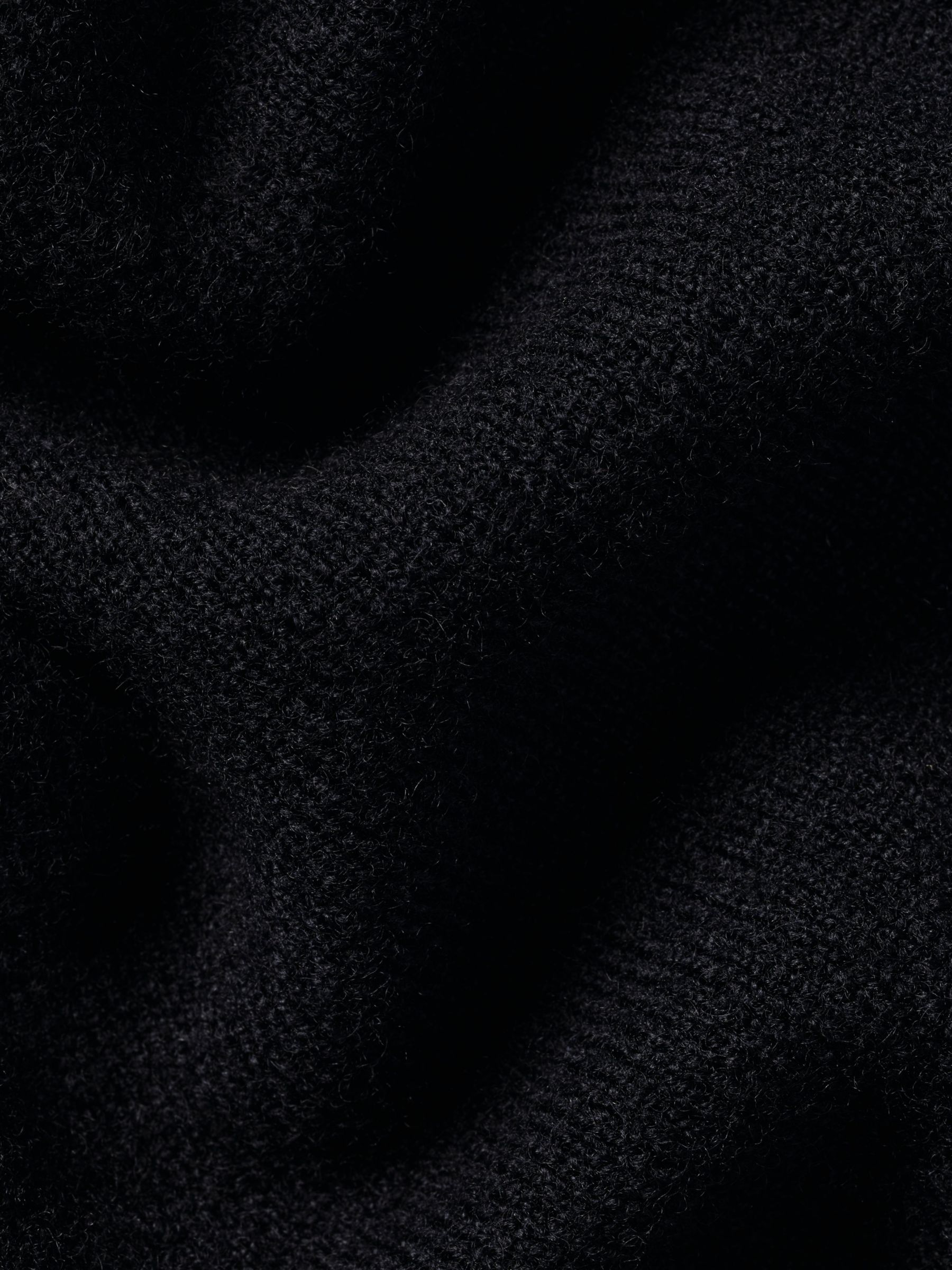 Charles Tyrwhitt Brushed Merino Wool Zip Jacket, Dark Navy, XS