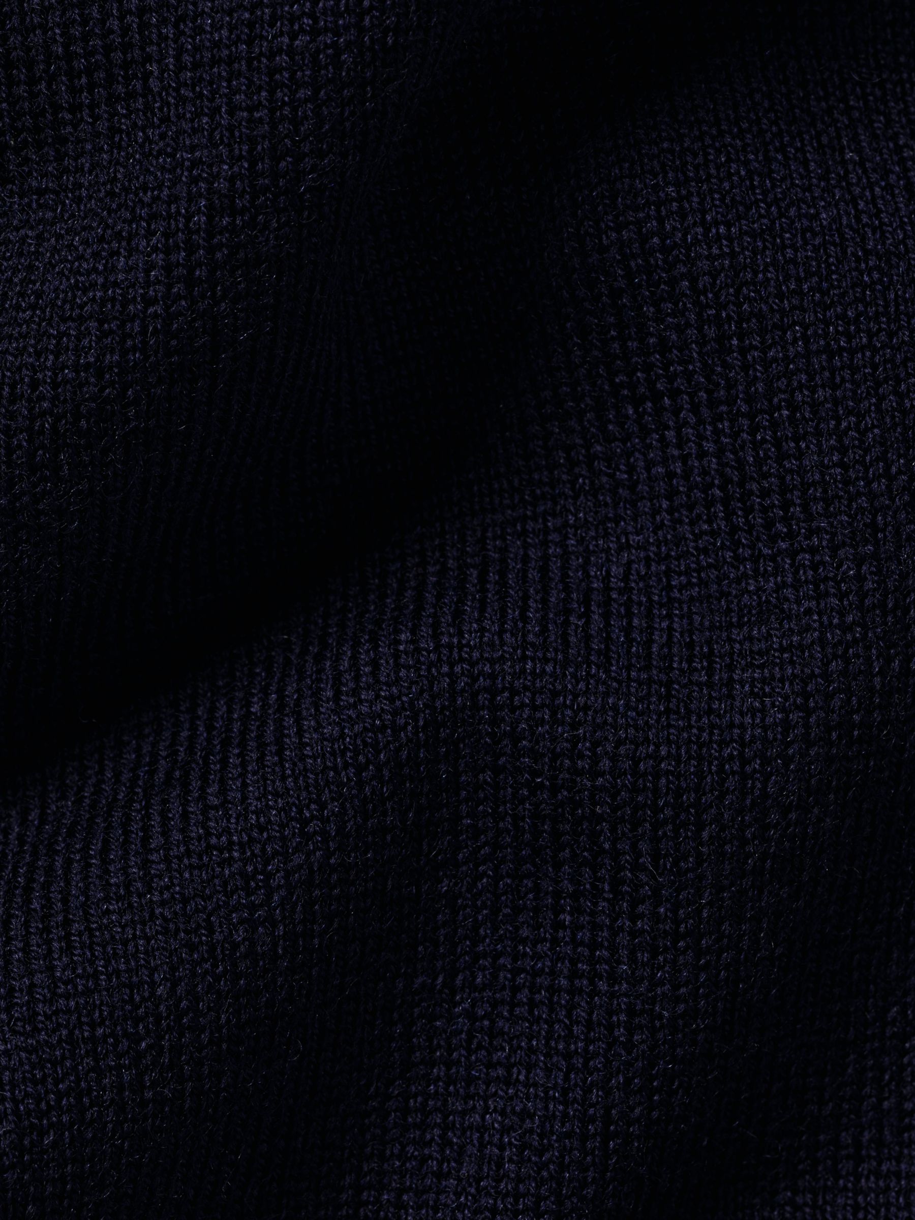 Charles Tyrwhitt Brushed Merino Wool Sleeveless Cardigan, Navy, L