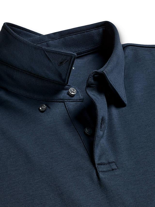 Charles Tyrwhitt Short Sleeve Jersey Polo Shirt, Petrol Blue