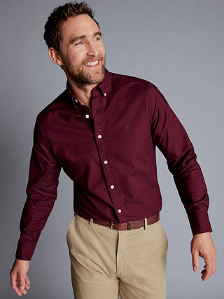 Charles Tyrwhitt Slim Fit Button-Down Collar Washed Oxford Shirt