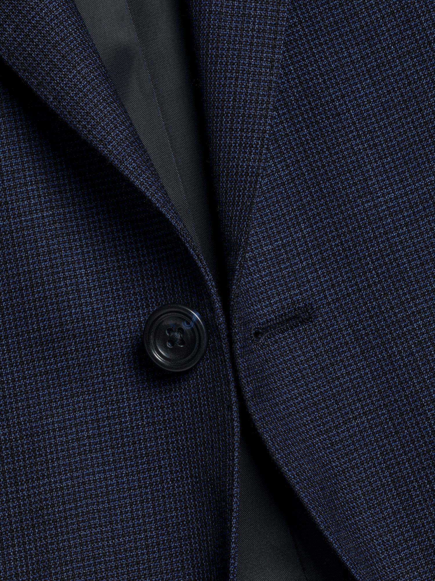 Charles Tyrwhitt Micro Check Slim Fit Wool Suit Jacket, Ink Blue at ...