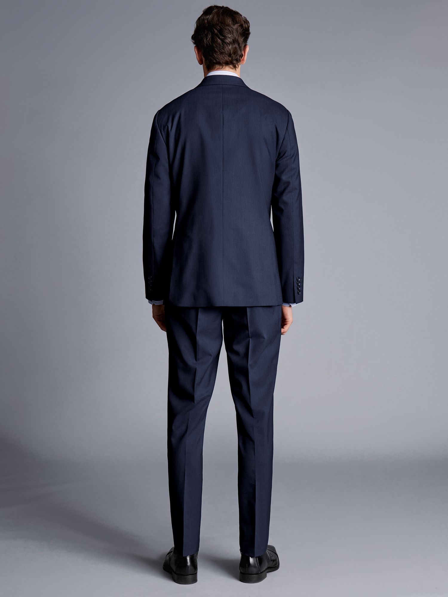 Charles Tyrwhitt Classic Stripe Suit Jacket, Navy at John Lewis & Partners