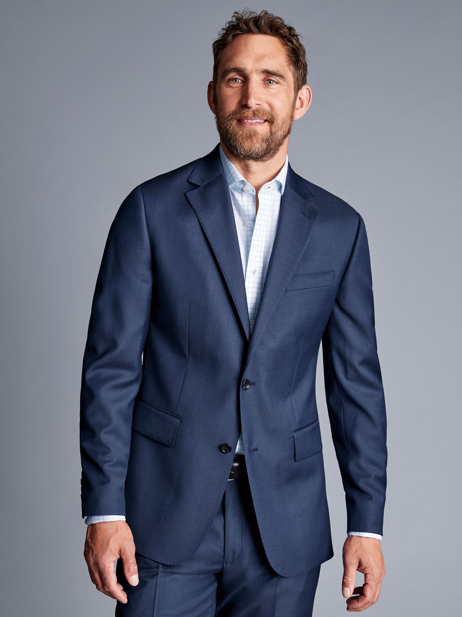 Charles Tyrwhitt Classic Fit Natural Stretch Twill Suit Jacket, Royal ...