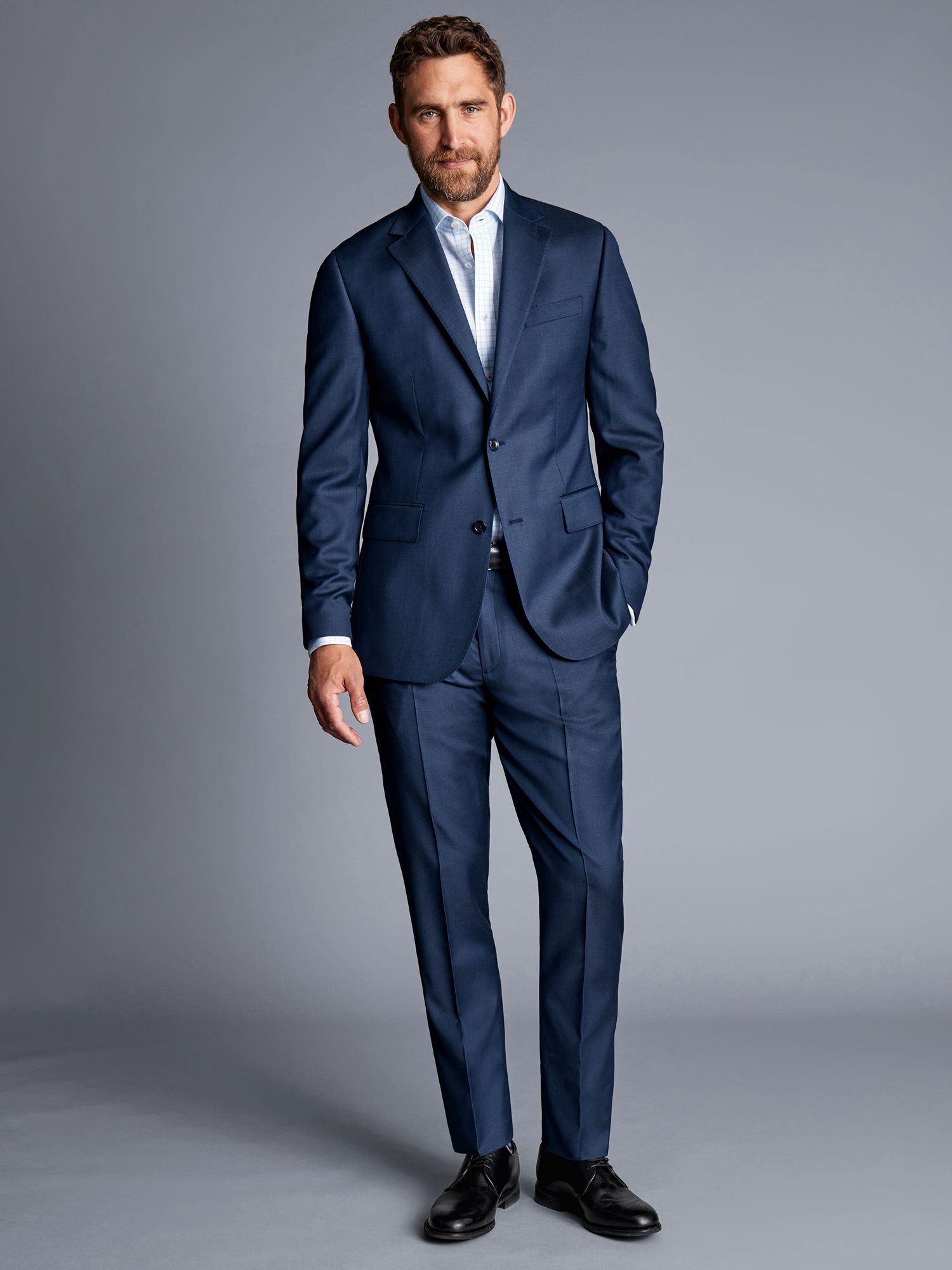 Charles Tyrwhitt Classic Fit Natural Stretch Twill Suit Jacket, Royal ...