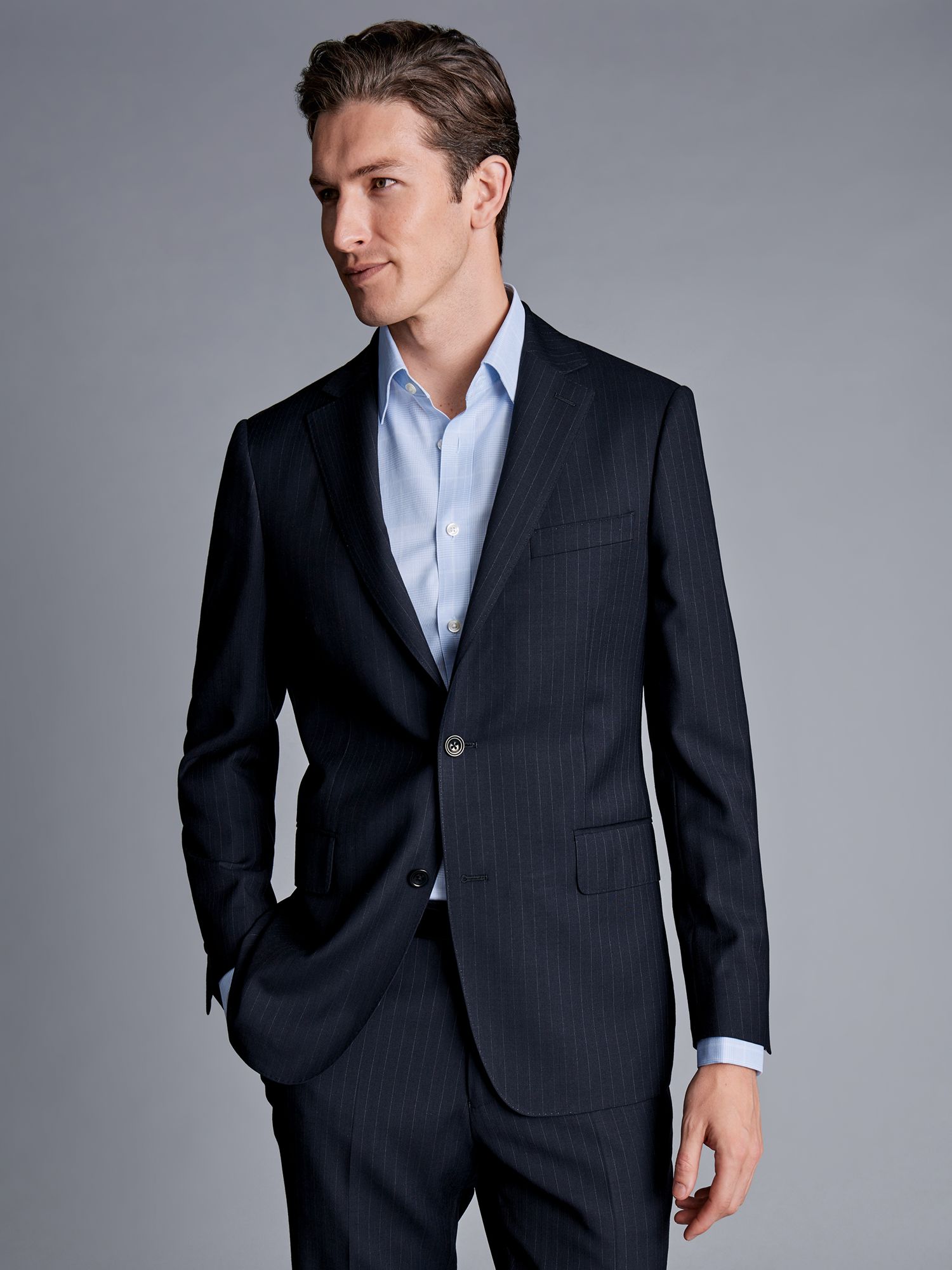 Charles Tyrwhitt Slim Fit Ultimate Performance Striped Suit Jacket ...