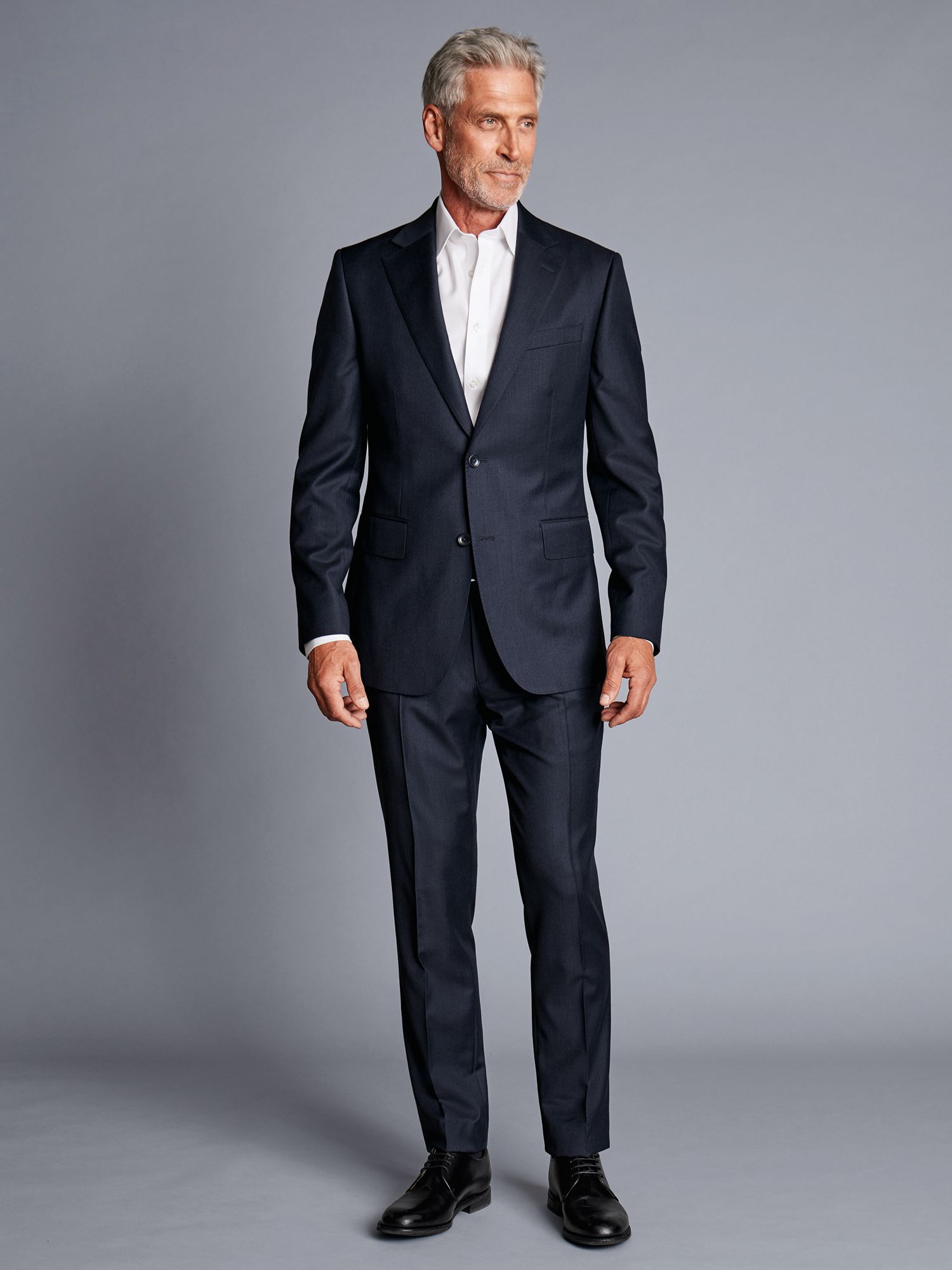 Charles Tyrwhitt Slim Fit Italian Twill Suit Jacket, Navy at John Lewis ...