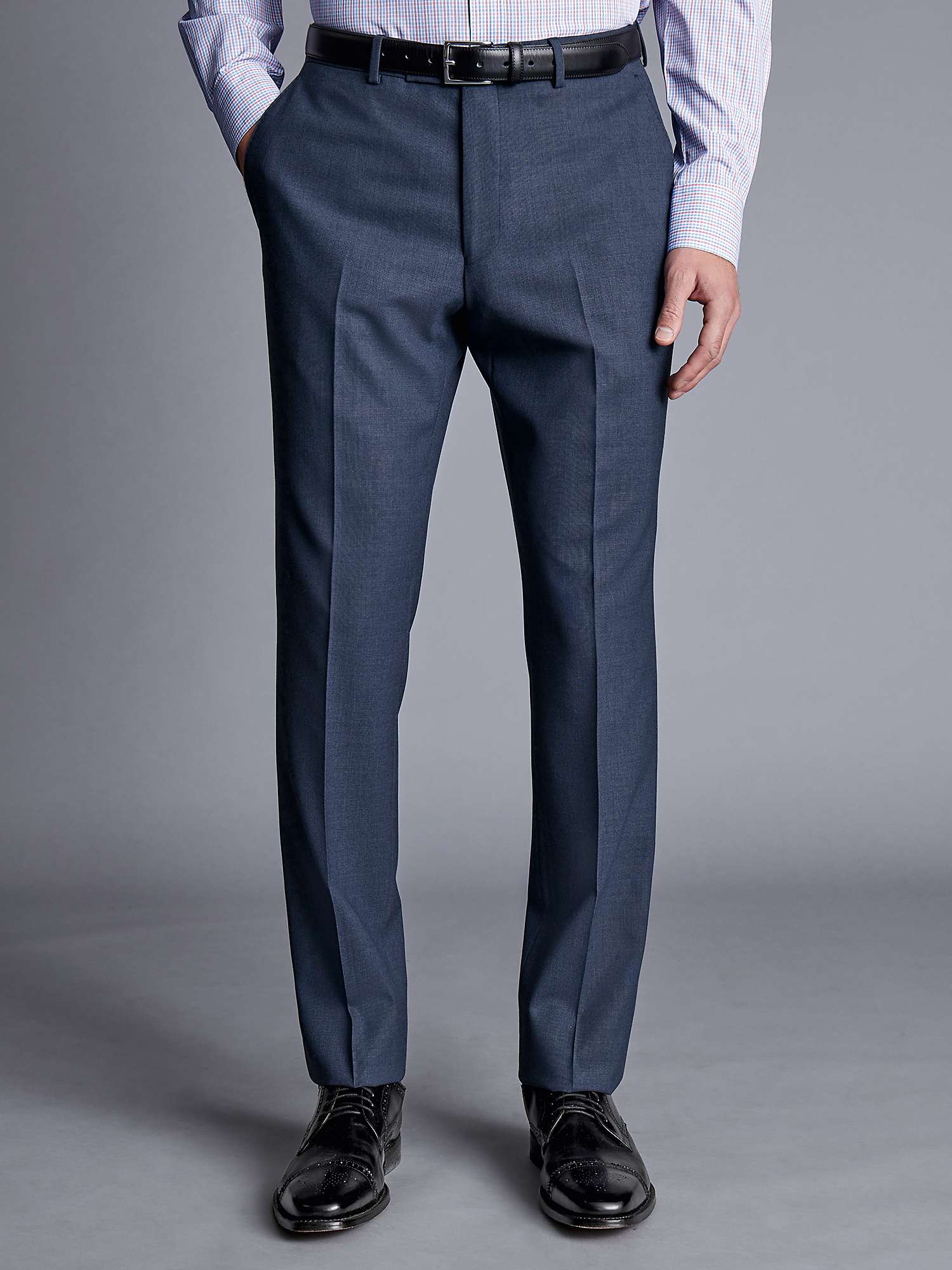 Charles Tyrwhitt Slim Fit Ultimate Performance Suit Trousers, Blue at ...