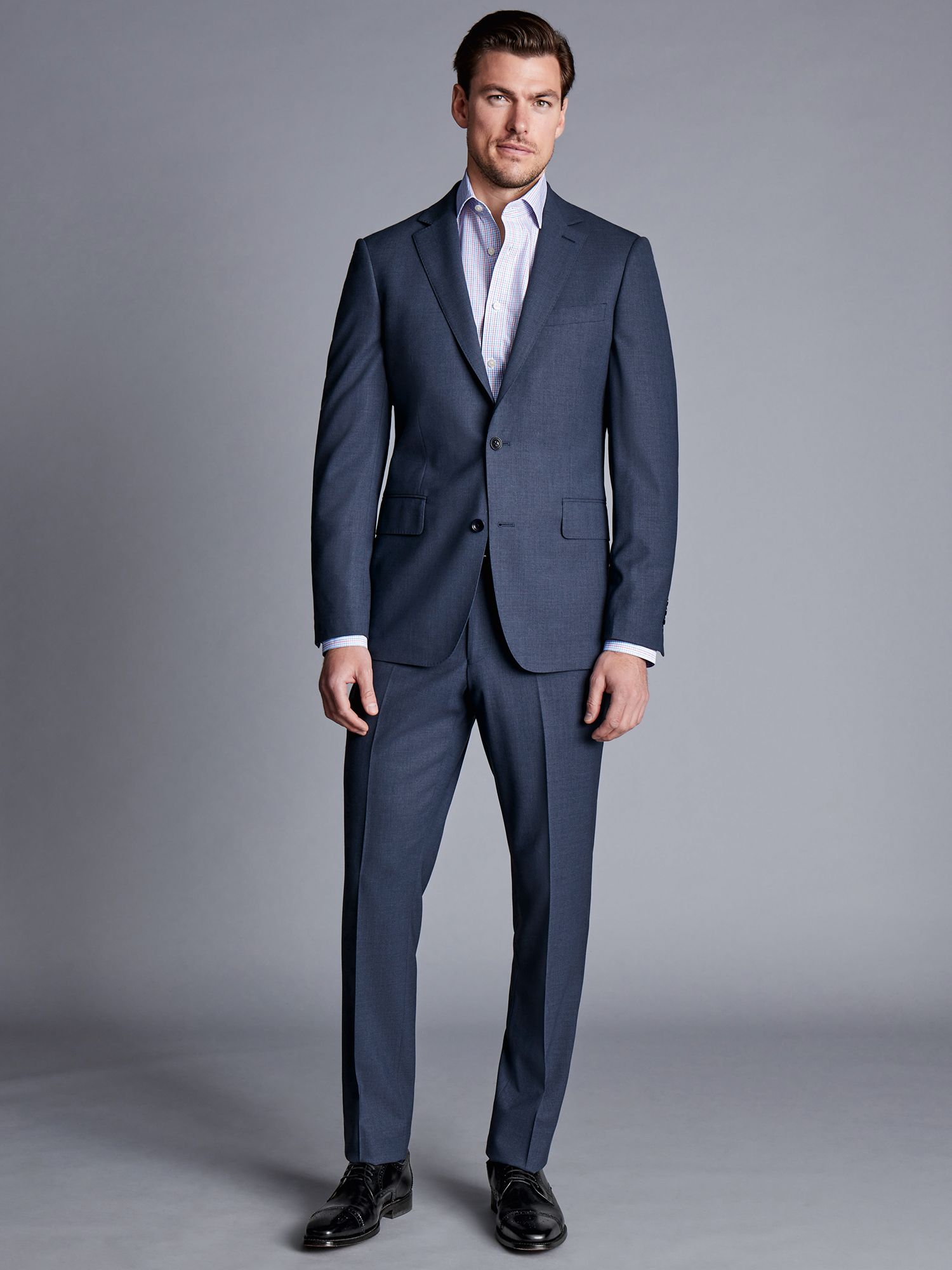 Charles Tyrwhitt Slim Fit Ultimate Performance Suit Trousers, Blue at ...