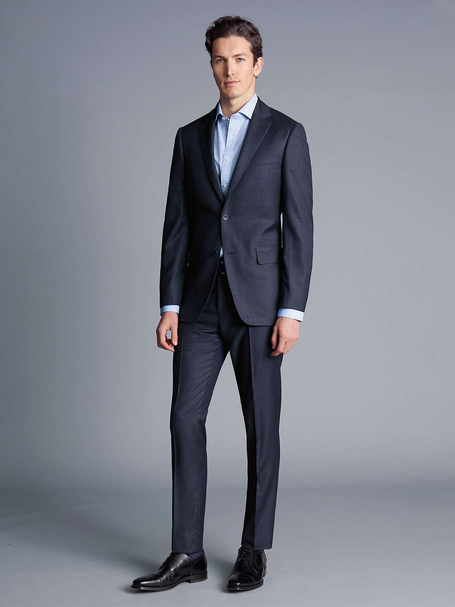 Charles Tyrwhitt Italian Luxury Suit Trousers, Blue at John Lewis ...