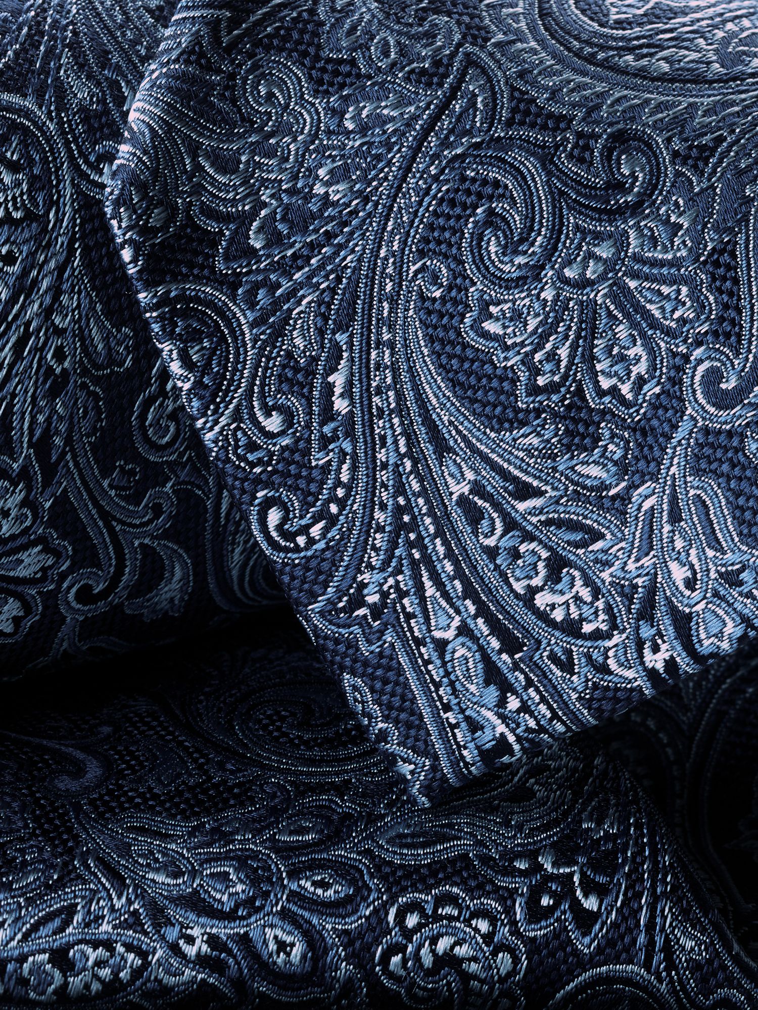 Charles Tyrwhitt Paisley Silk Tie, Indigo Blue at John Lewis & Partners