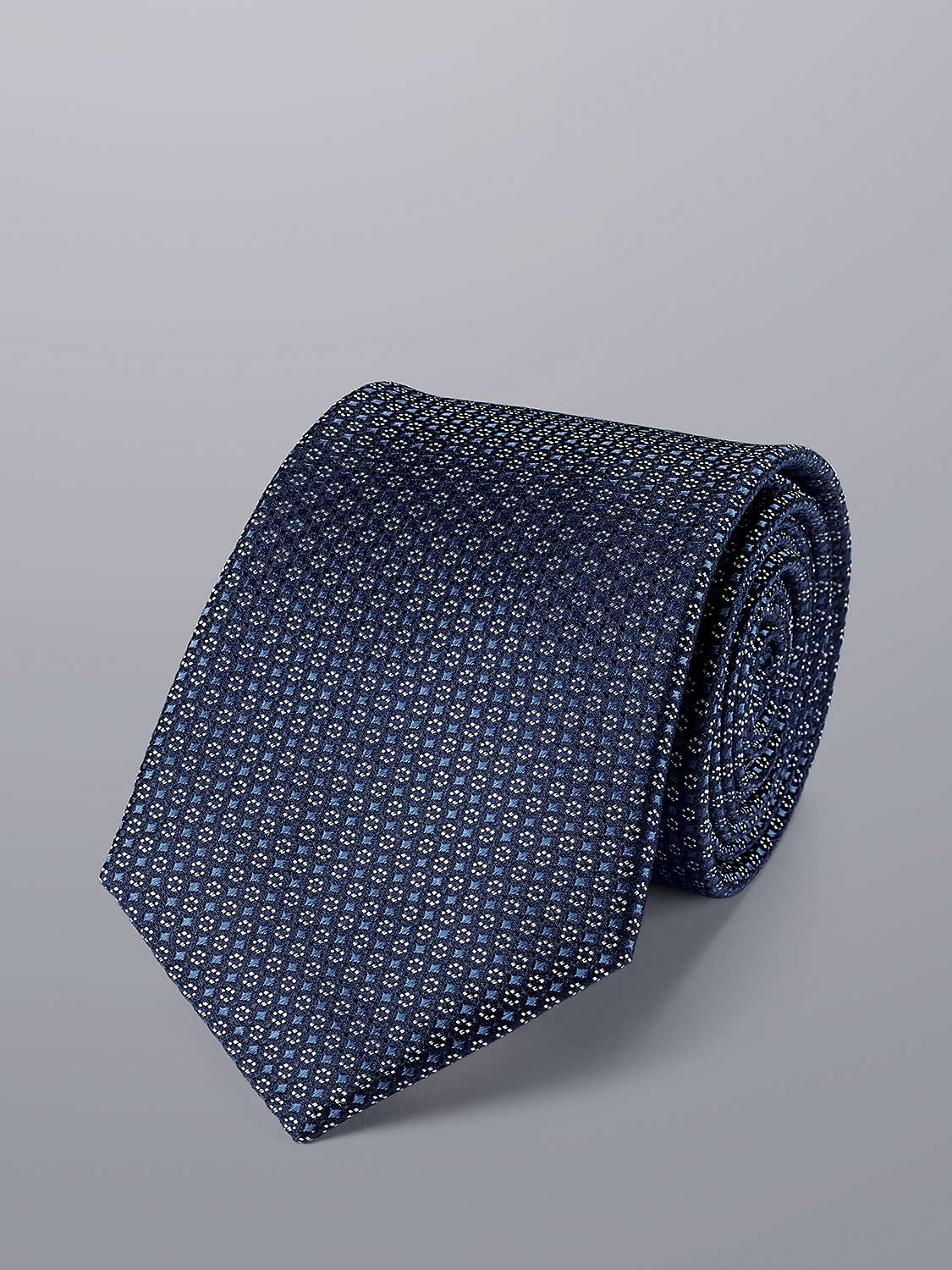 Buy Charles Tyrwhitt Mini Floral Stain Resistant Silk Tie, Royal Blue Online at johnlewis.com