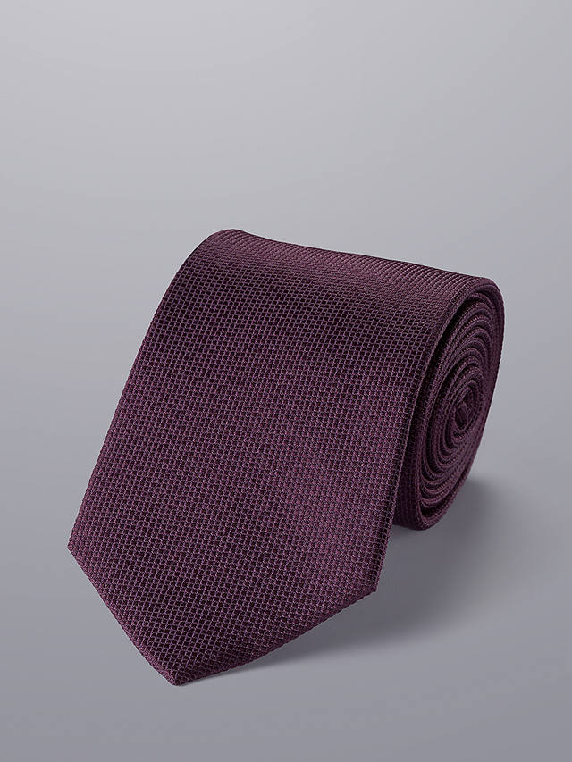 Charles Tyrwhitt Textured Silk Stain Resistant Tie, Blackberry Purple