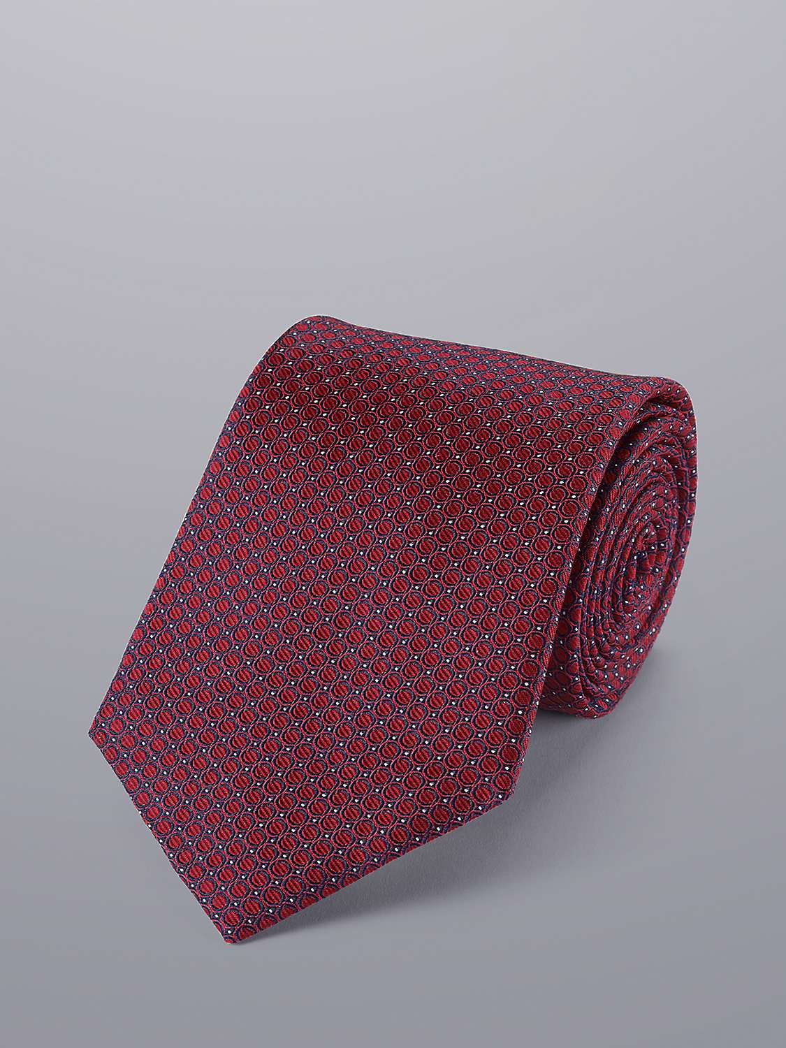 Buy Charles Tyrwhitt Stain Resistant Textured Silk Tie, Red/Multi Online at johnlewis.com