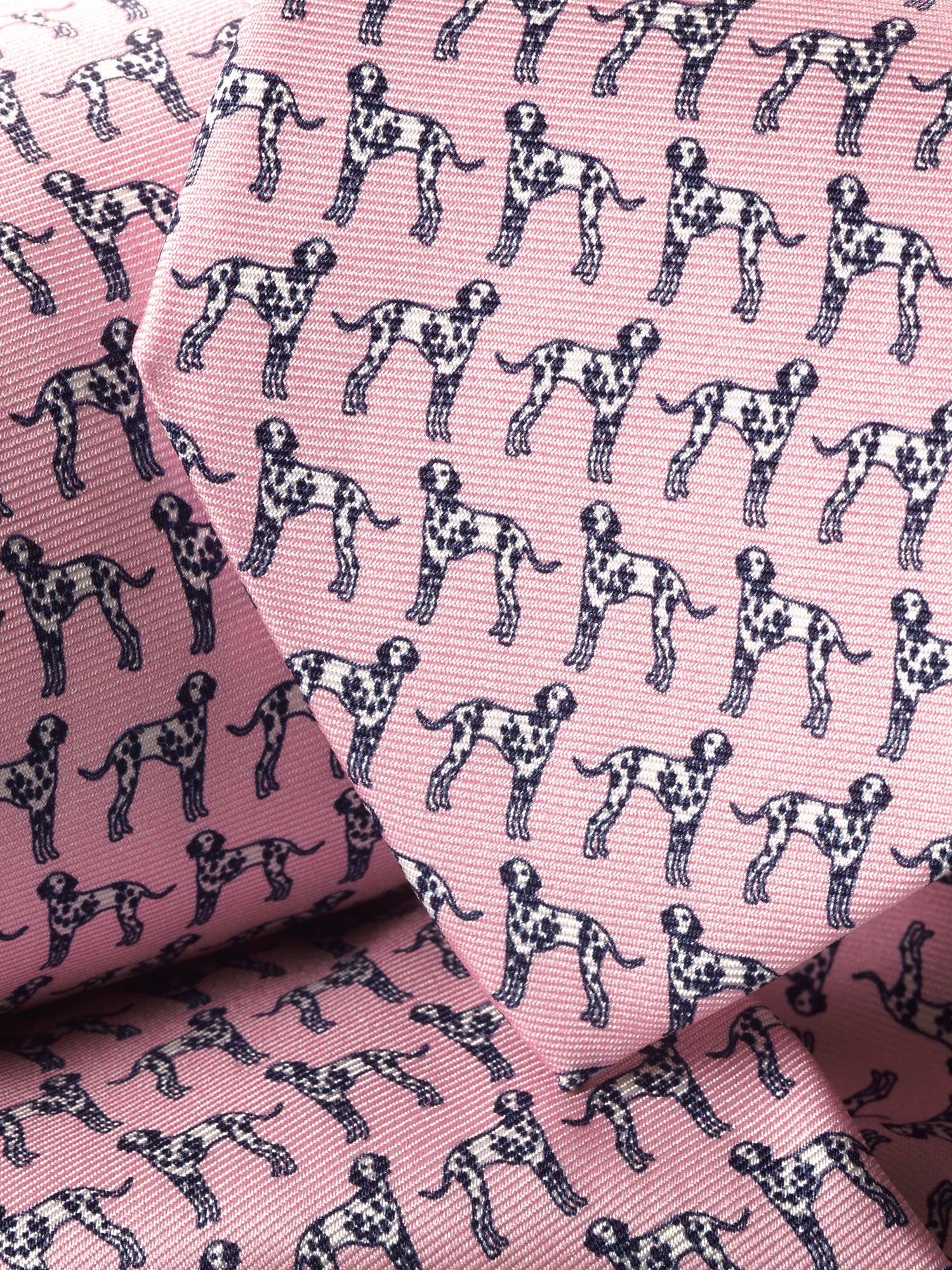 Charles Tyrwhitt Dalmation Print Silk Tie, Pink at John Lewis & Partners