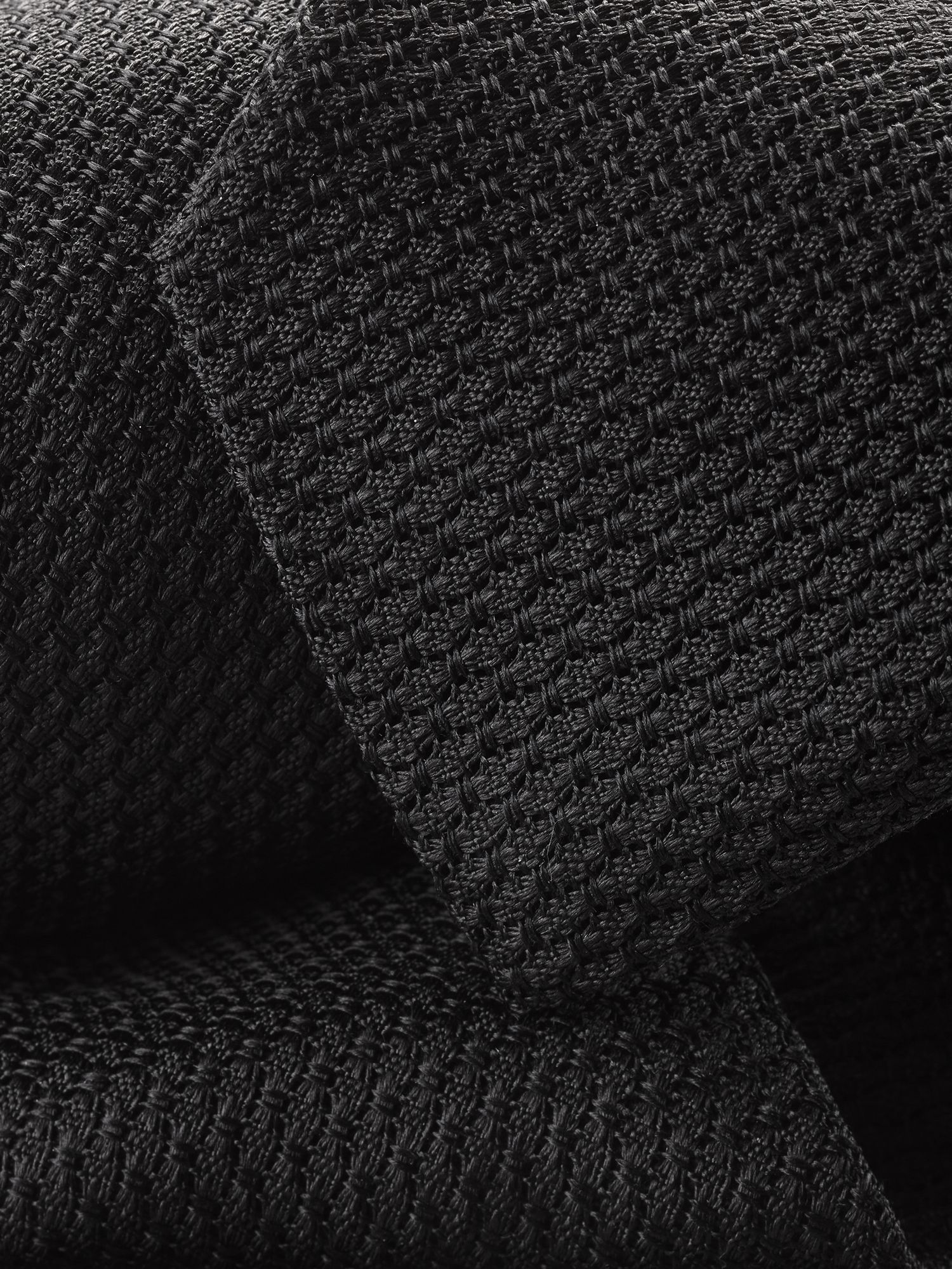 Charles Tyrwhitt Grenadine Italian Silk Tie, Black at John Lewis & Partners