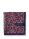 Charles Tyrwhitt Floral Silk Pocket Square, Salmon Pink/French Blue