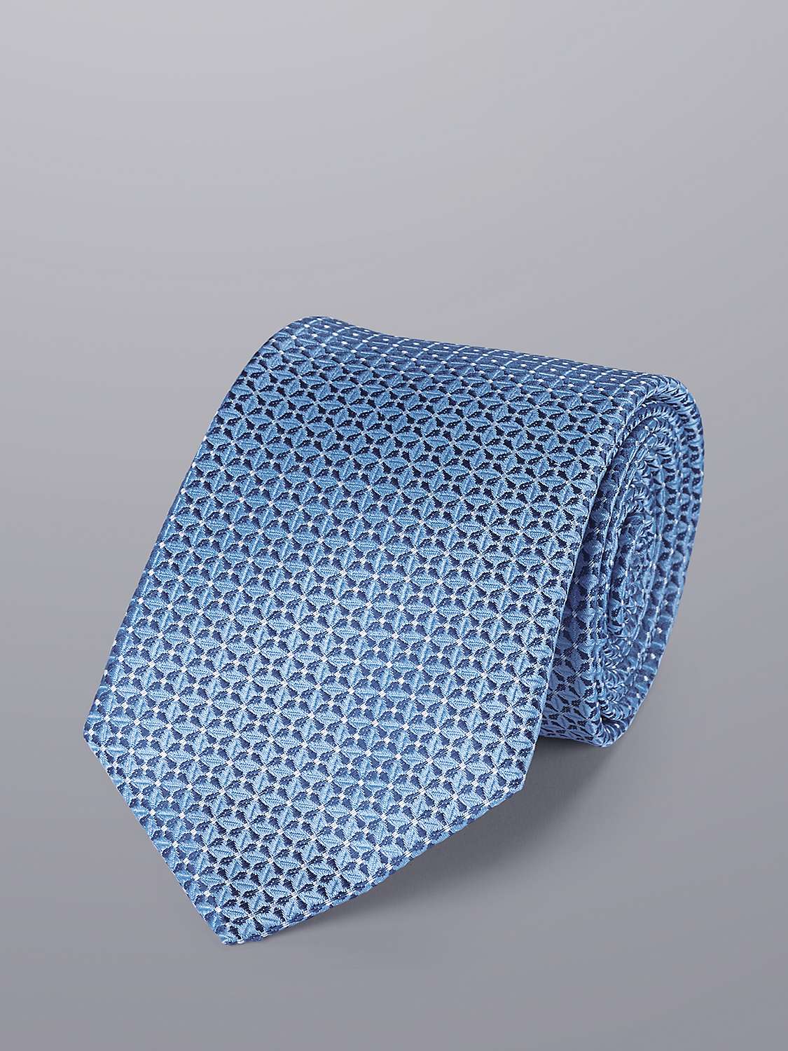 Buy Charles Tyrwhitt Semi-Plain Silk Stain Resistant Tie, Sky Blue Online at johnlewis.com